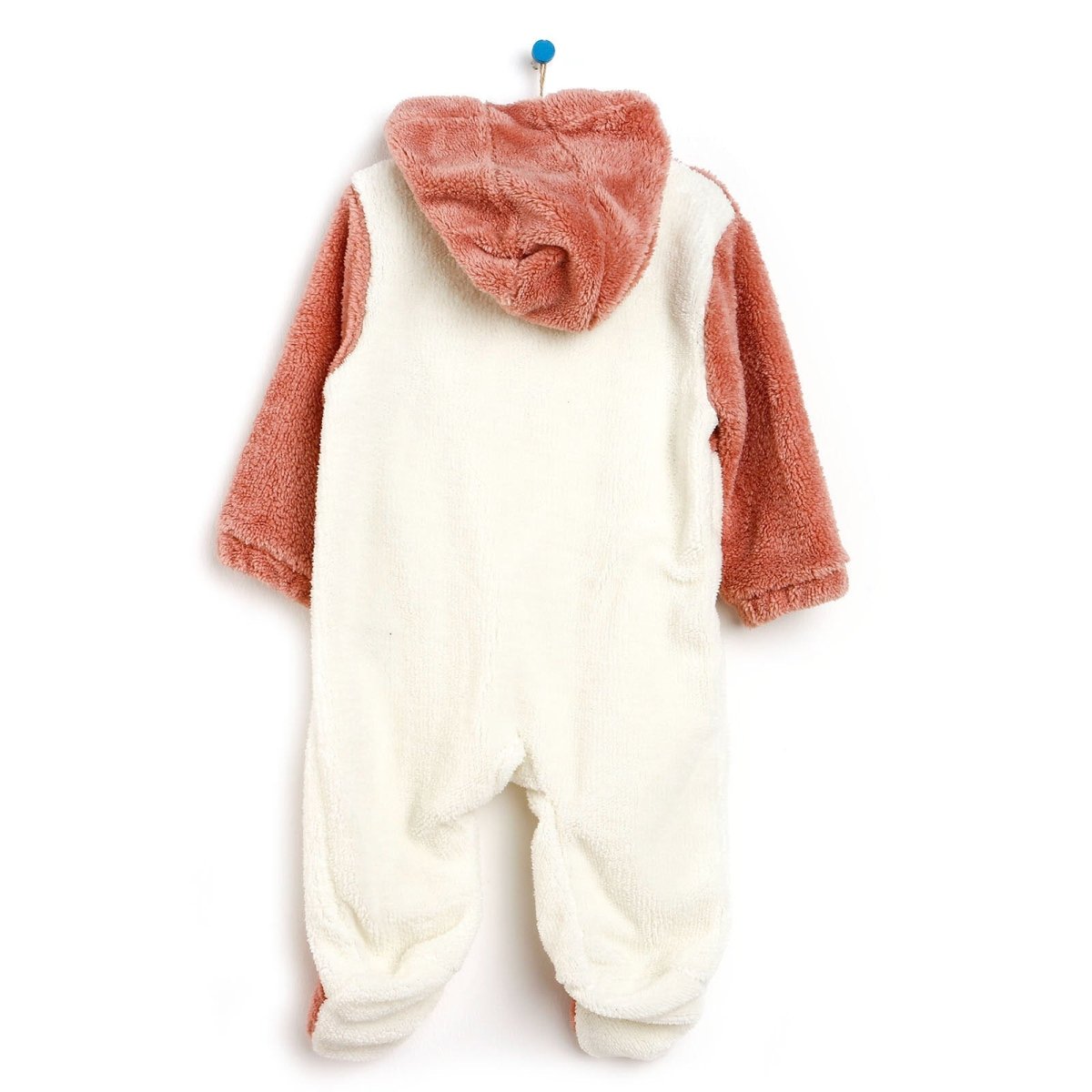 Midimod Newborn Fox Welsoft Footed Jumpsuit - Powder - mezetto ebebek ebebek