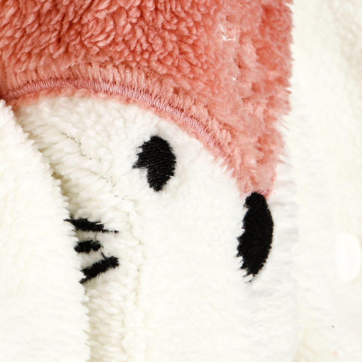 Midimod Newborn Fox Welsoft Footed Jumpsuit - Powder - mezetto ebebek ebebek