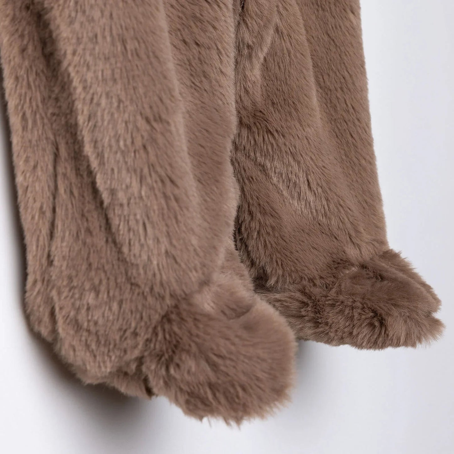 Midimod Newborn Welsoft Footed Jumpsuit - Brown - mezetto ebebek ebebek