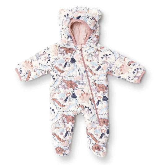 Midimod Newborn Welsoft Footed Jumpsuit - Ecru - mezetto ebebek ebebek