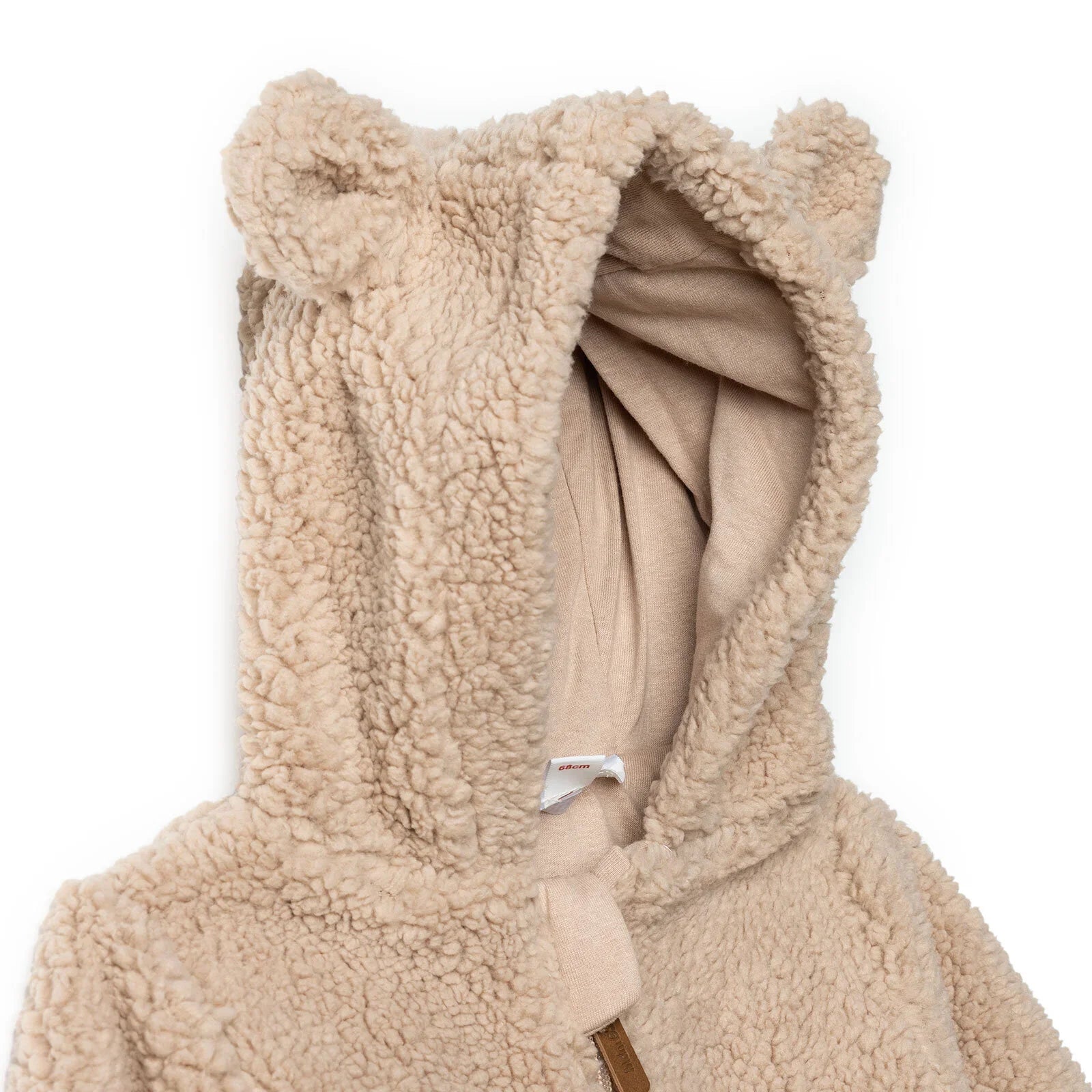Midimod Newborn Welsoft Footed Jumpsuit - Light Brown - mezetto ebebek ebebek