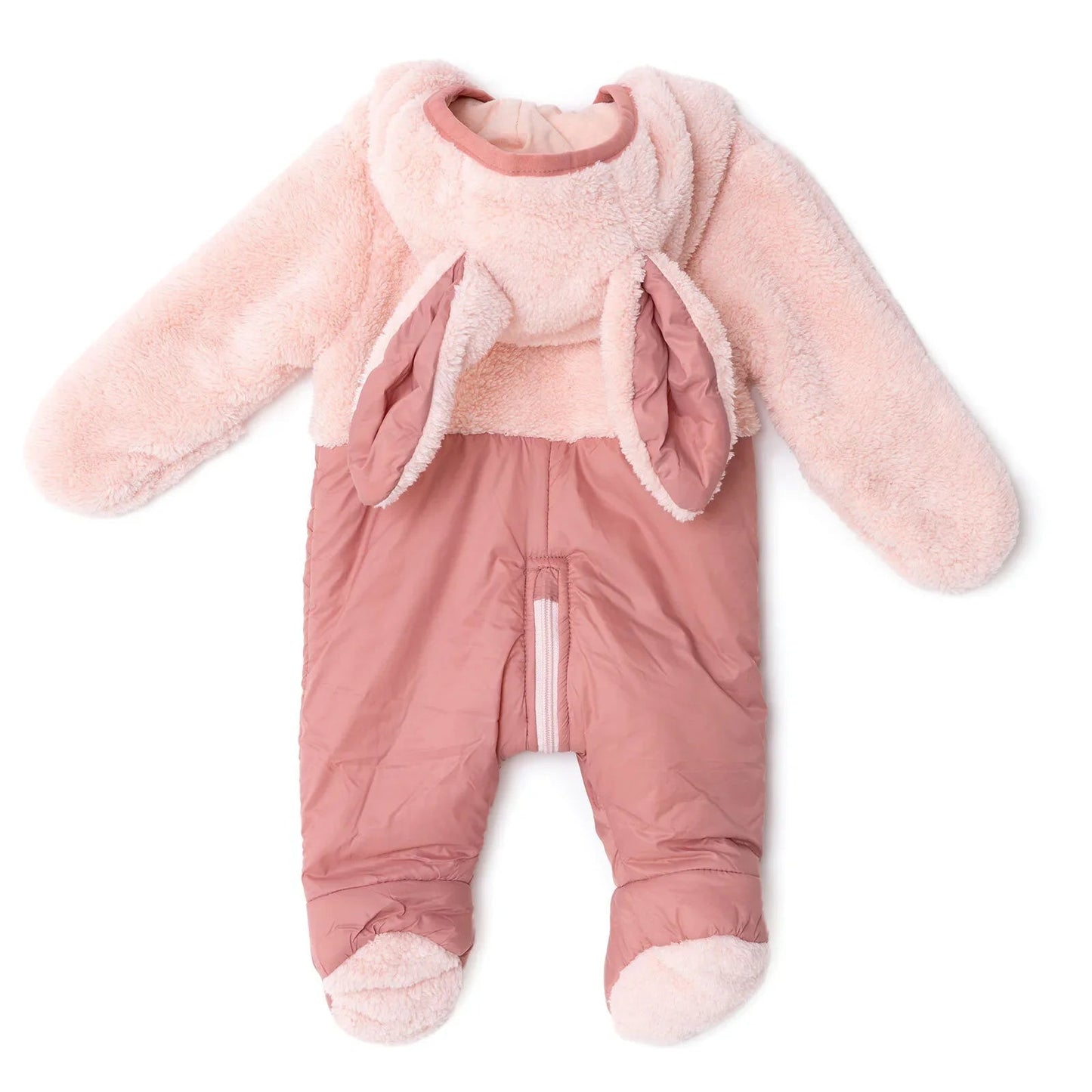 Midimod Newborn Welsoft Footed Jumpsuit - Pink - mezetto ebebek ebebek
