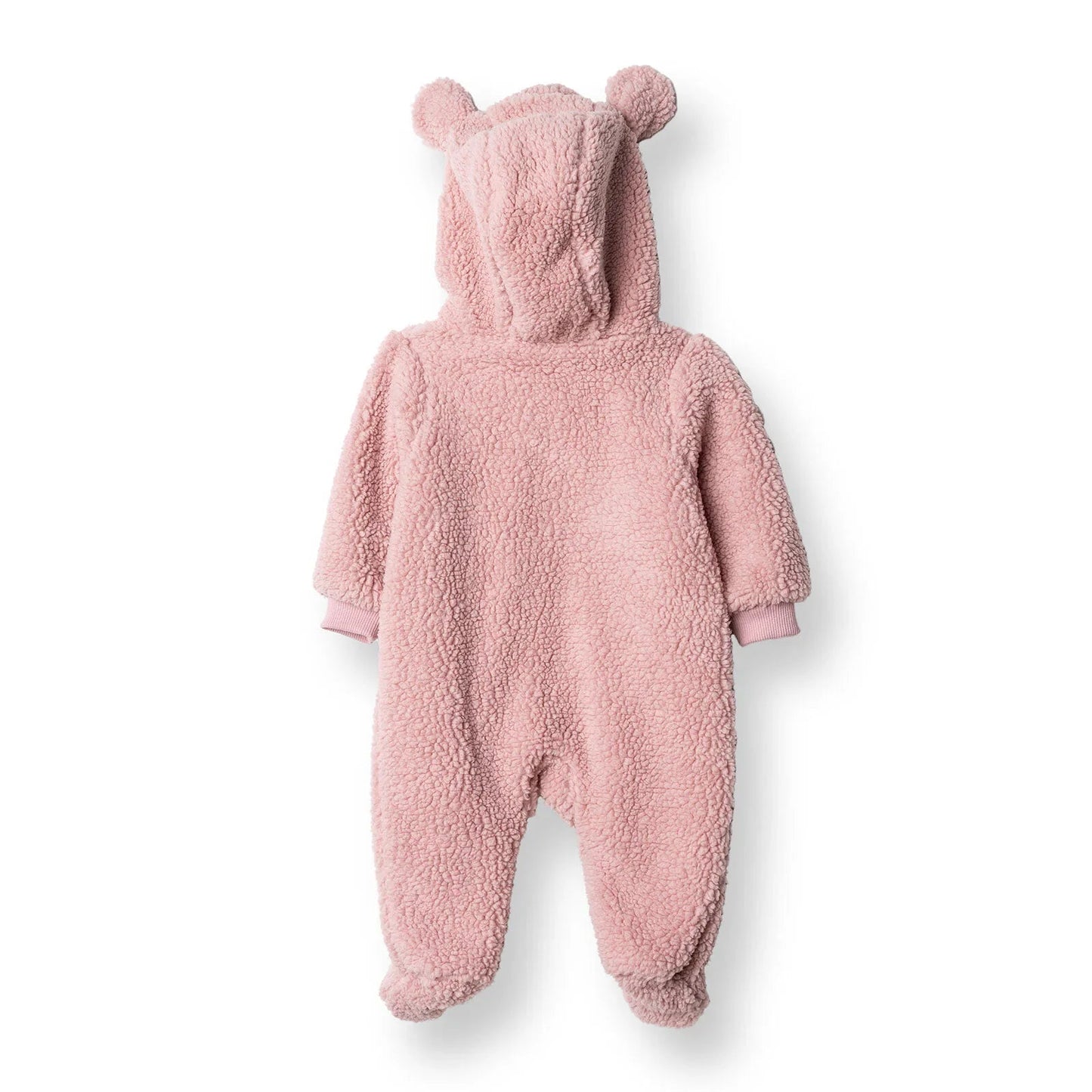 Midimod Newborn Welsoft Footed Jumpsuit - Pink - mezetto ebebek ebebek
