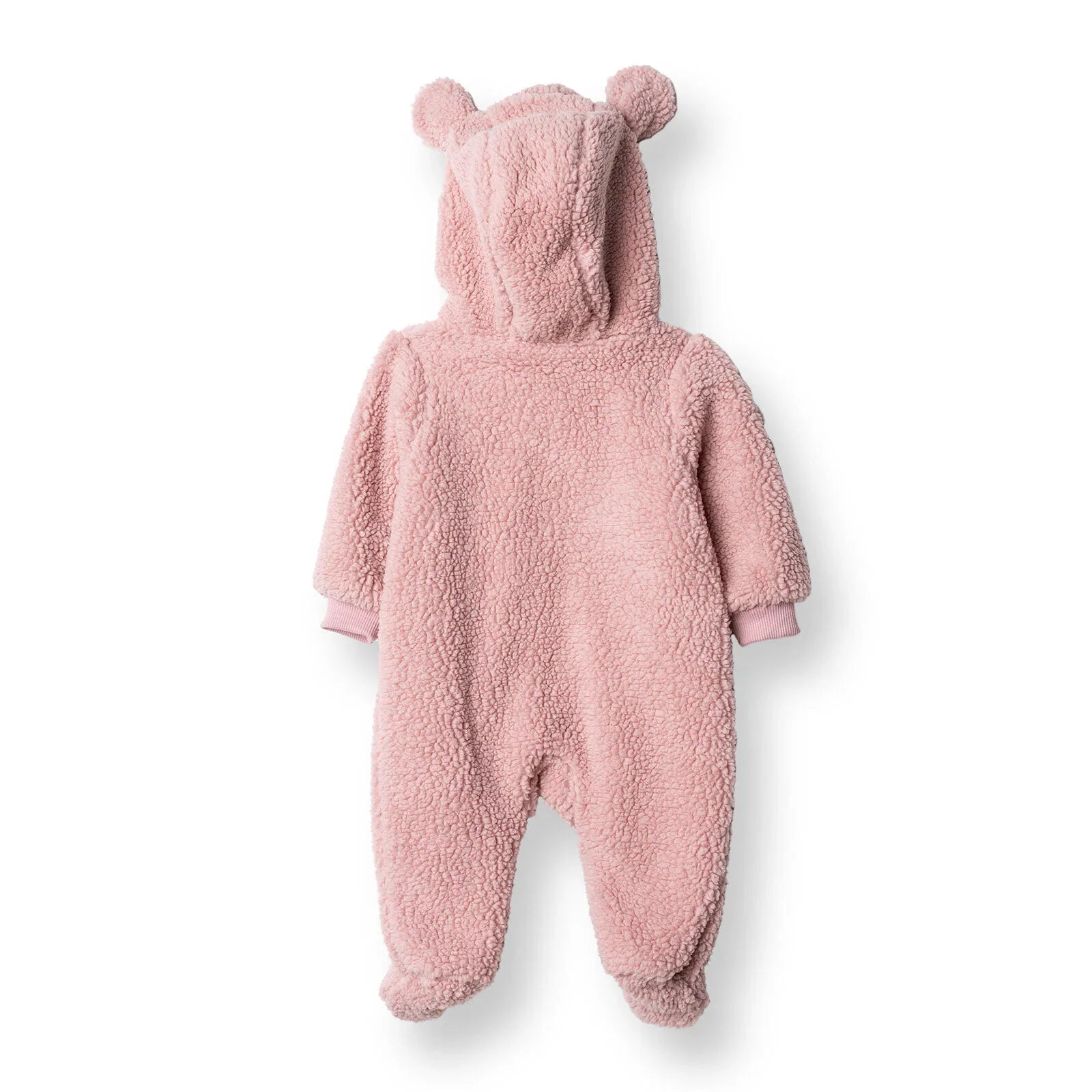 Midimod Newborn Welsoft Footed Jumpsuit - Pink - mezetto ebebek ebebek