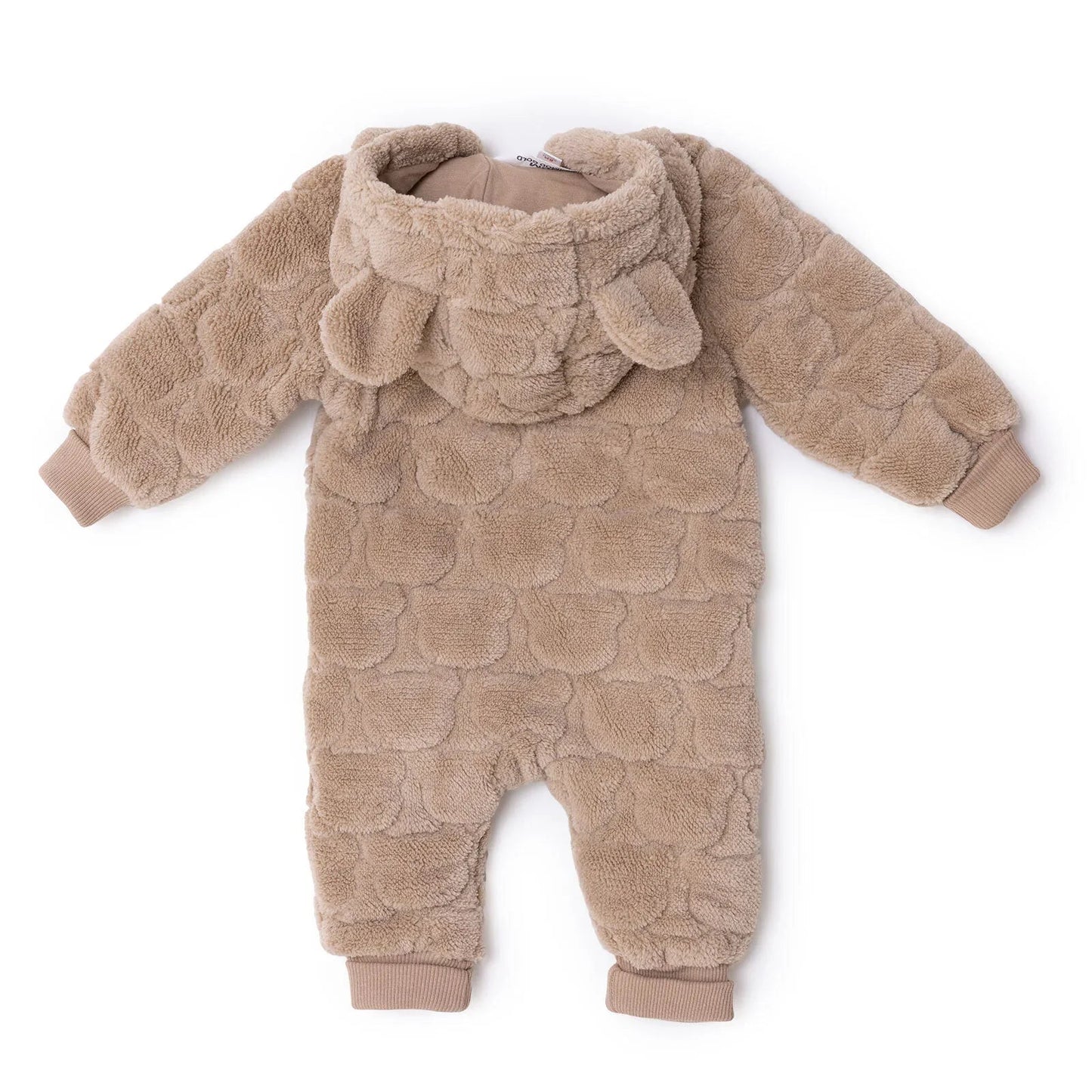 Midimod Newborn Welsoft Footless Jumpsuit - Beige - mezetto ebebek ebebek