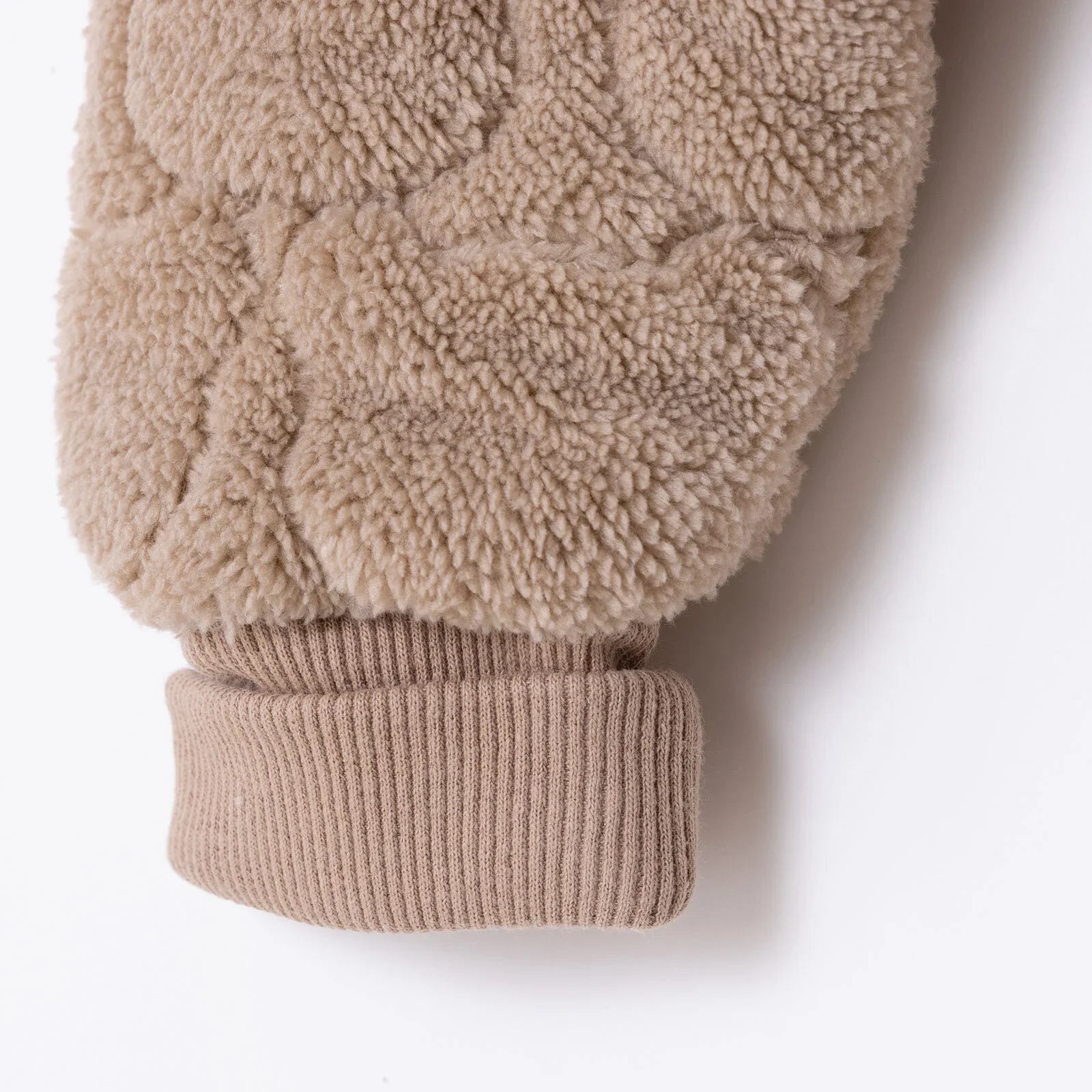 Midimod Newborn Welsoft Footless Jumpsuit - Beige - mezetto ebebek ebebek