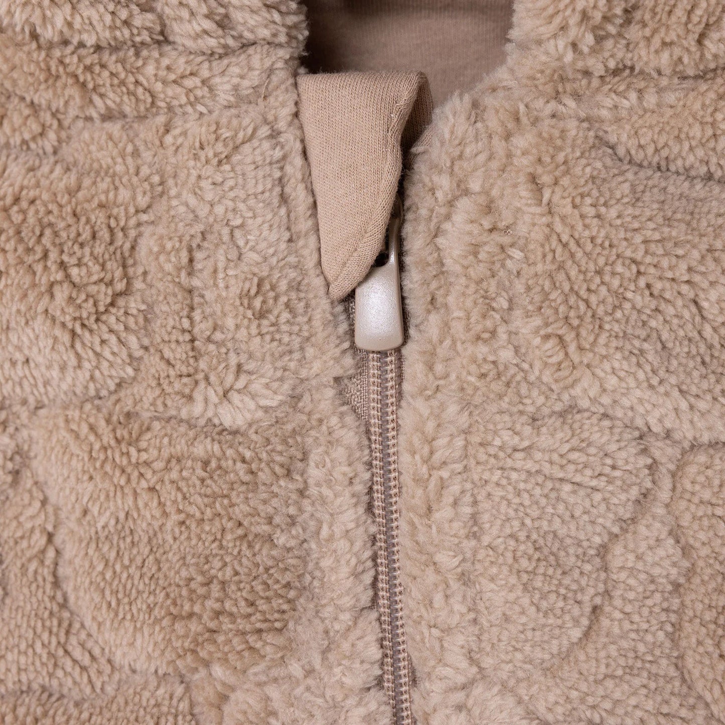 Midimod Newborn Welsoft Footless Jumpsuit - Beige - mezetto ebebek ebebek