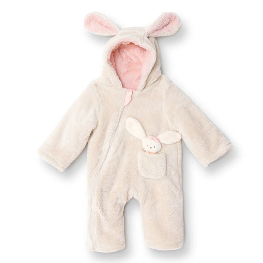 Midimod Newborn Welsoft Footless Jumpsuit - Ecru - mezetto ebebek ebebek