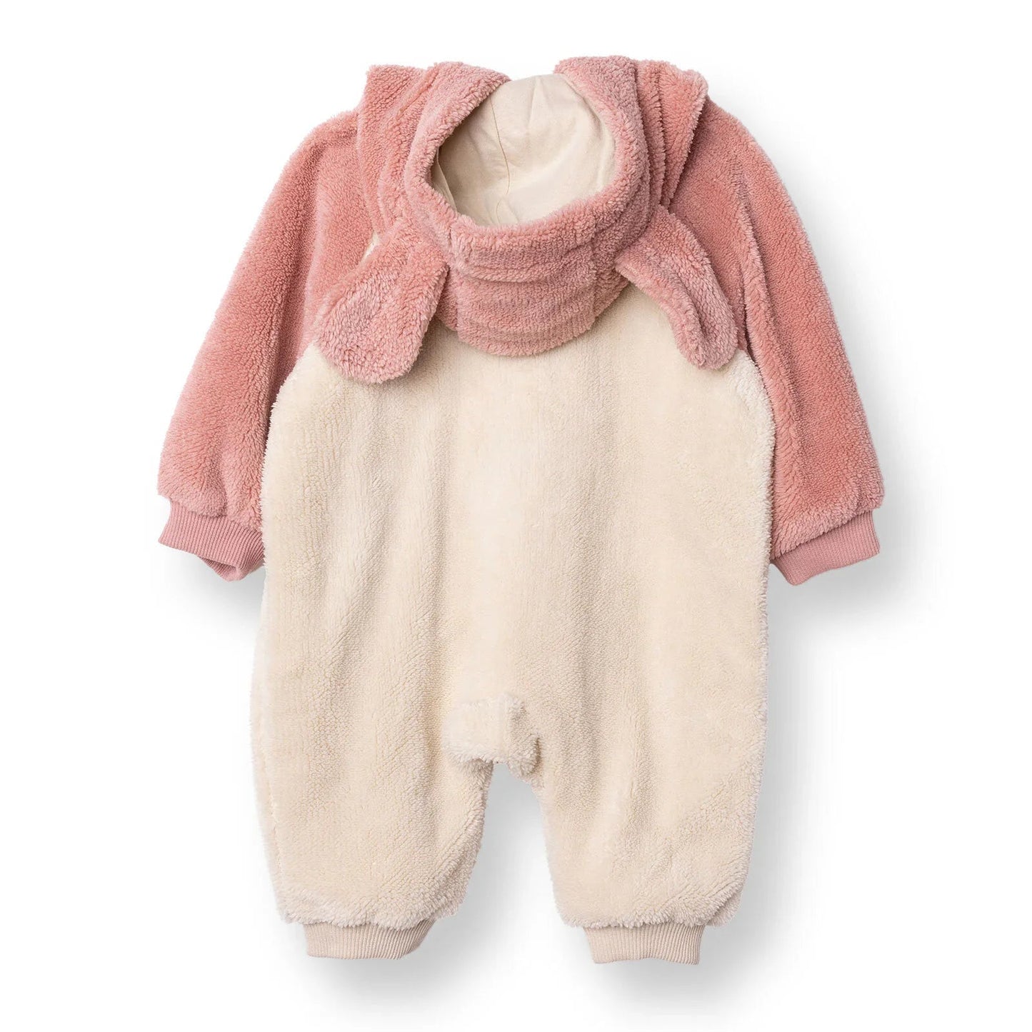 Midimod Newborn Welsoft Footless Jumpsuit - Ecru - mezetto ebebek ebebek