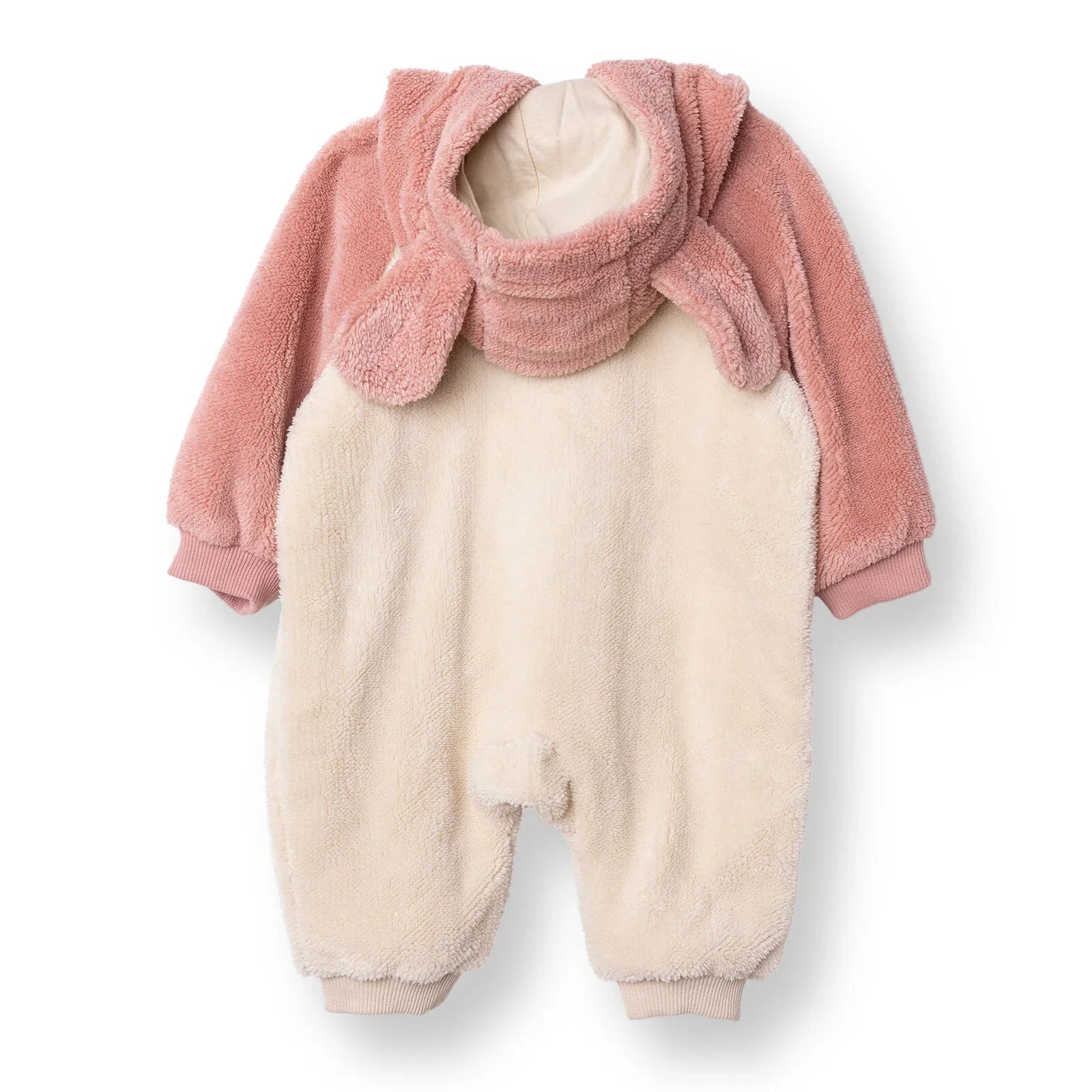 Midimod Newborn Welsoft Footless Jumpsuit - Ecru - mezetto ebebek ebebek