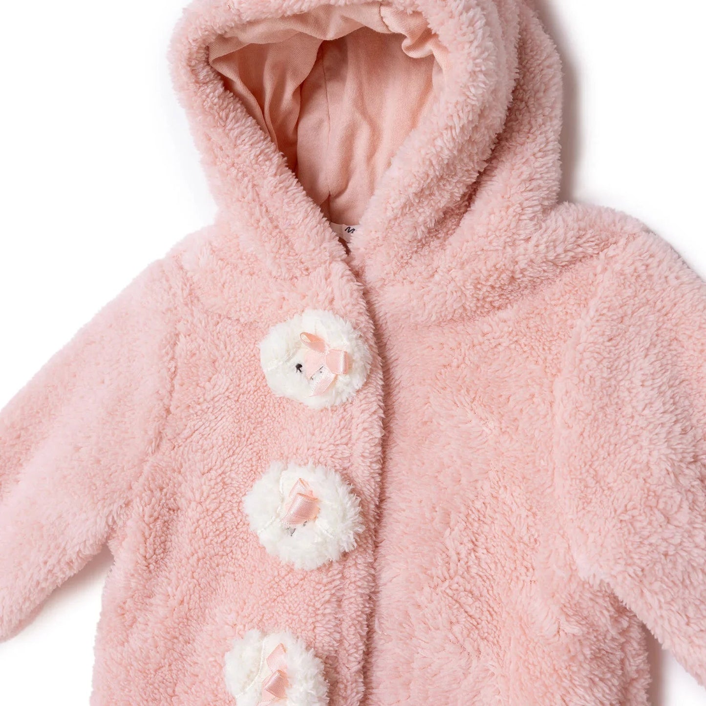 Midimod Newborn Welsoft Footless Jumpsuit - Pink - mezetto ebebek ebebek