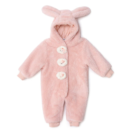Midimod Newborn Welsoft Footless Jumpsuit - Pink - mezetto ebebek ebebek