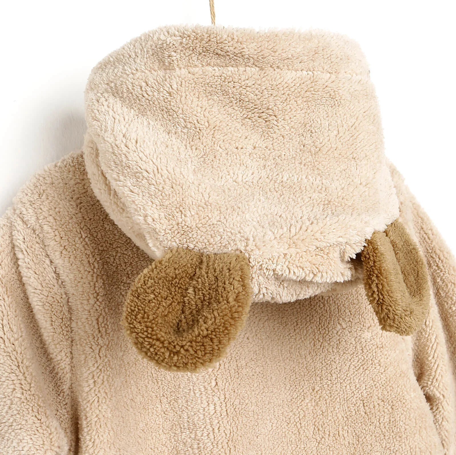 Midimod Newborn Welsoft Jumpsuit - Beige - mezetto ebebek ebebek