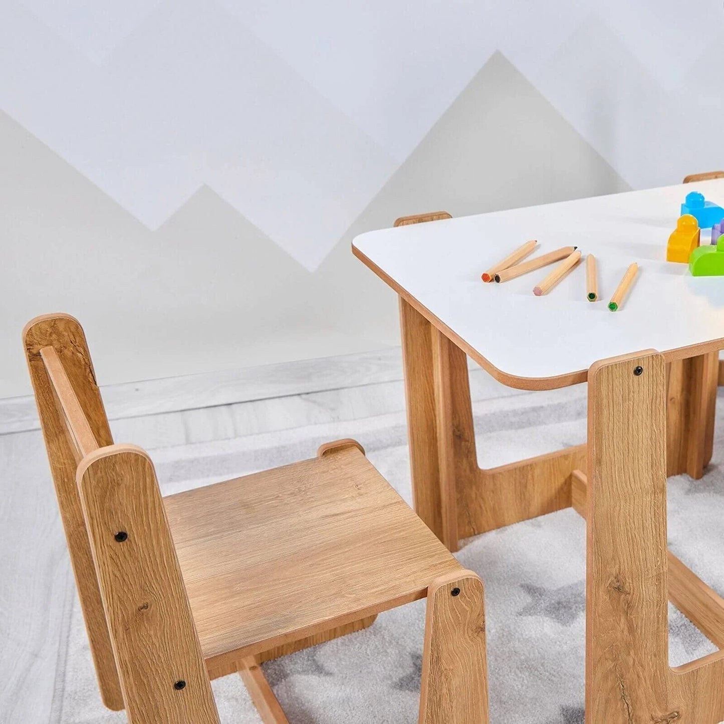 Minera Crane Table and Chair Set - mezetto ebebek ebebek