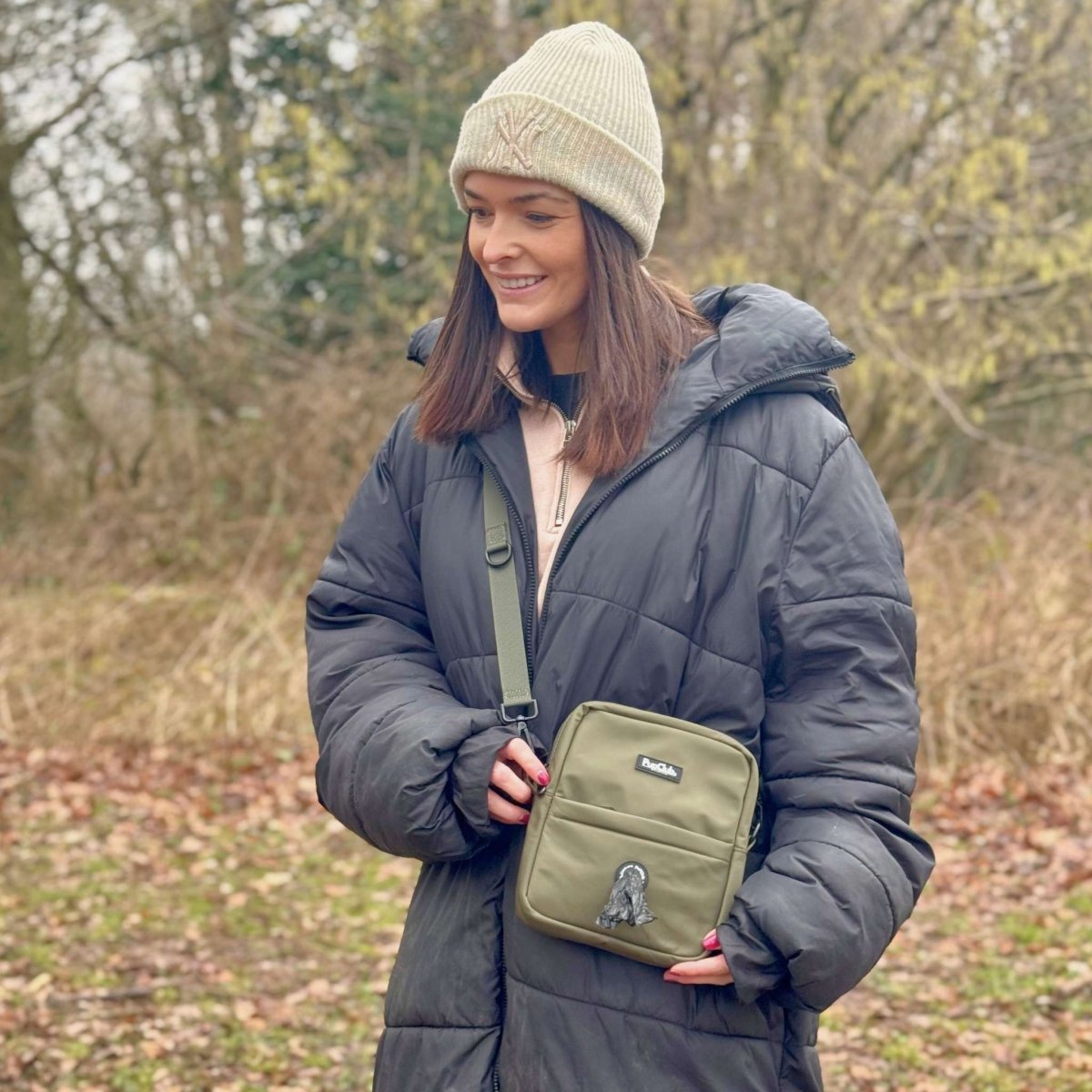 Mini Dog Walking Bag - Khaki Green - mezetto PupClub Couture PupClub Couture