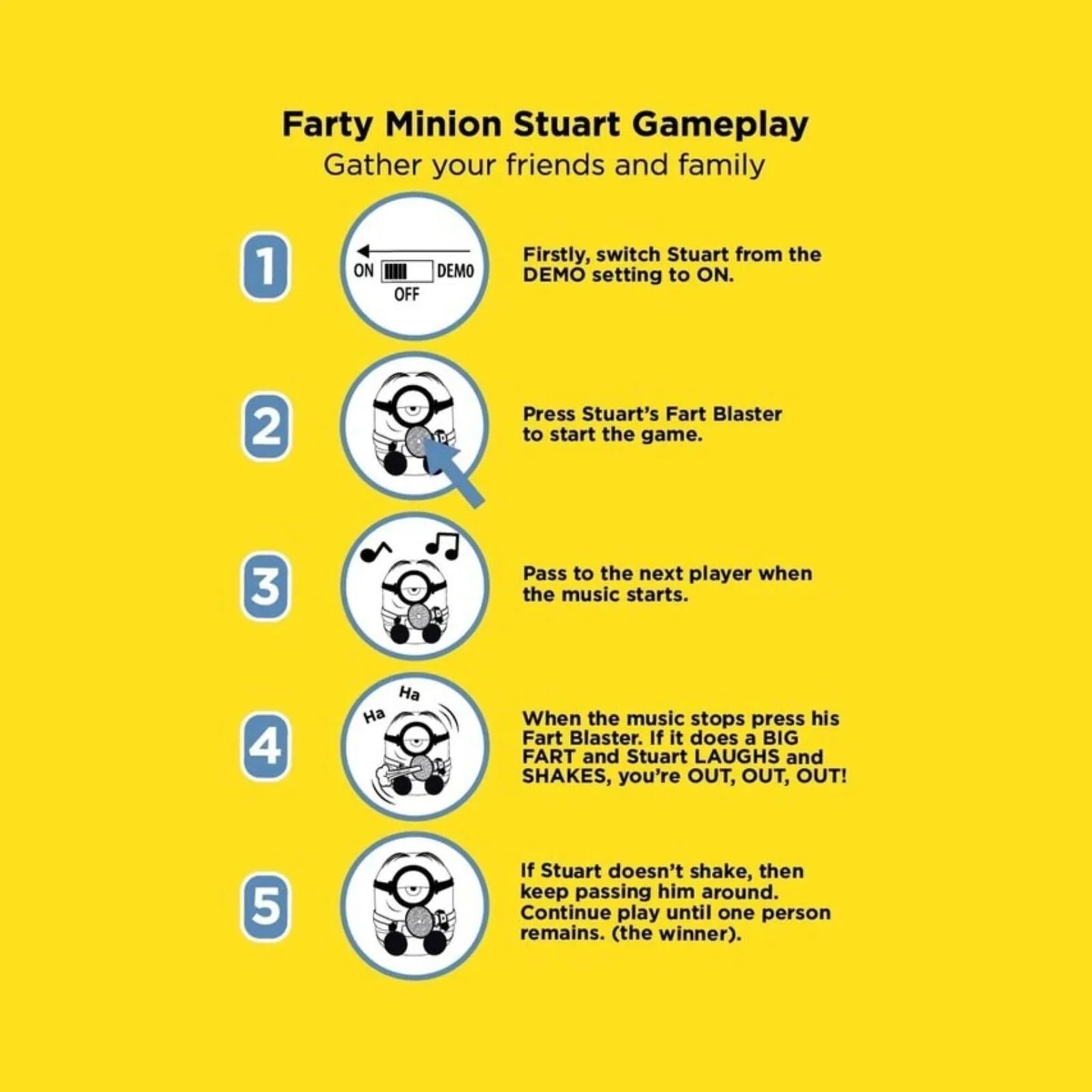 Minions Farty Minion Stuart - mezetto ebebek ebebek