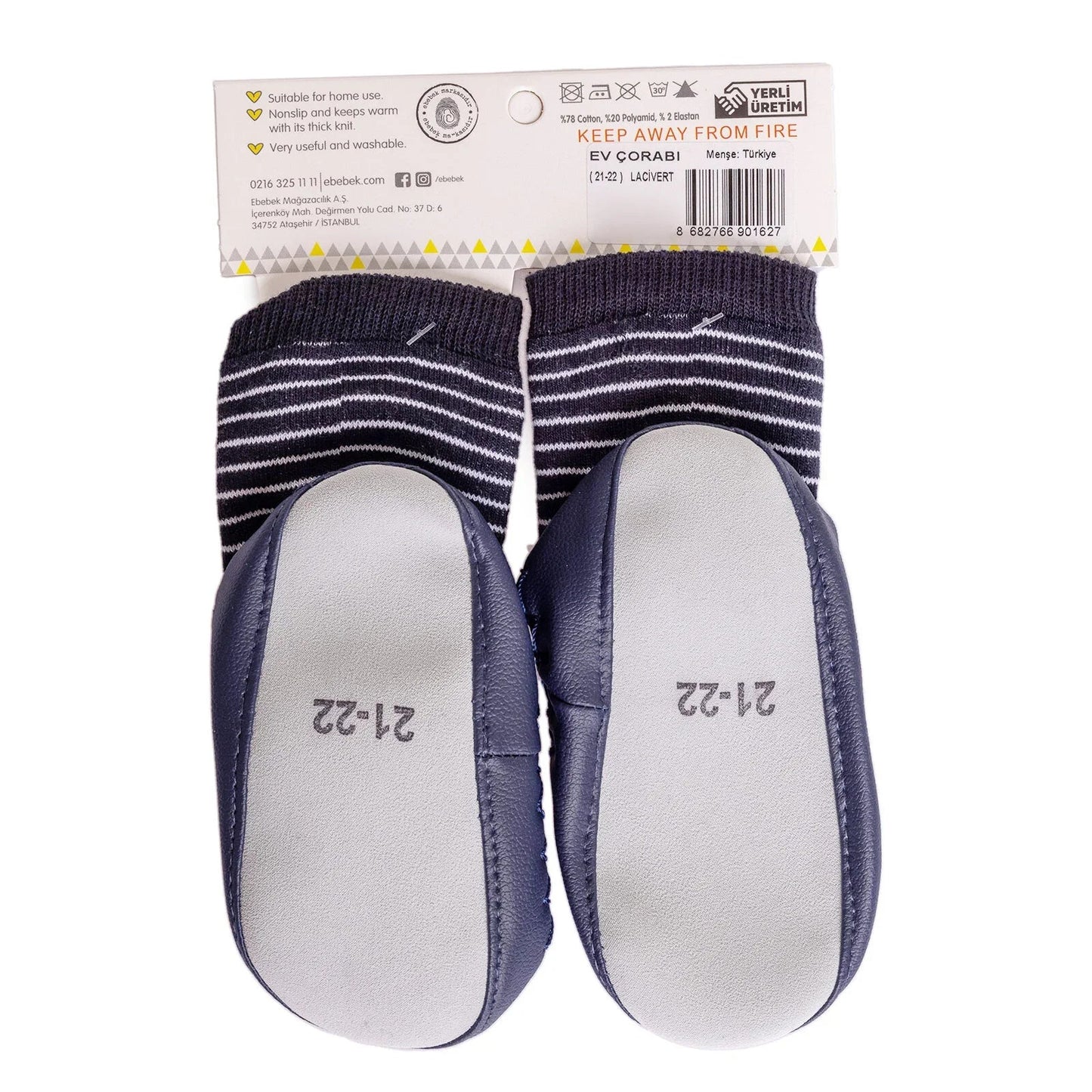 Minissa Baby Boy Pack of 3 Socks - Light Brown - mezetto ebebek ebebek