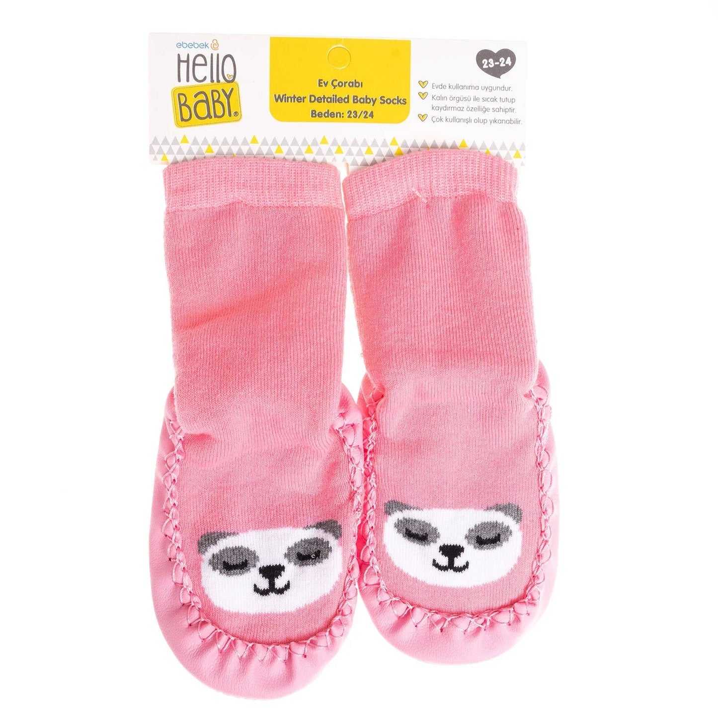 Minissa Baby Girl Pack of 3 Socks - Pink - mezetto ebebek ebebek