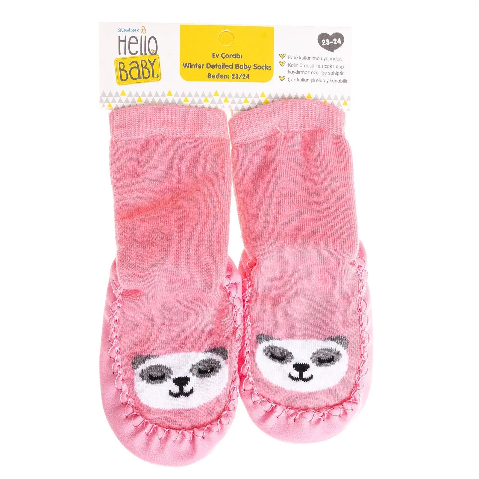 Minissa Baby Girl Pack of 3 Socks - Pink - mezetto ebebek ebebek