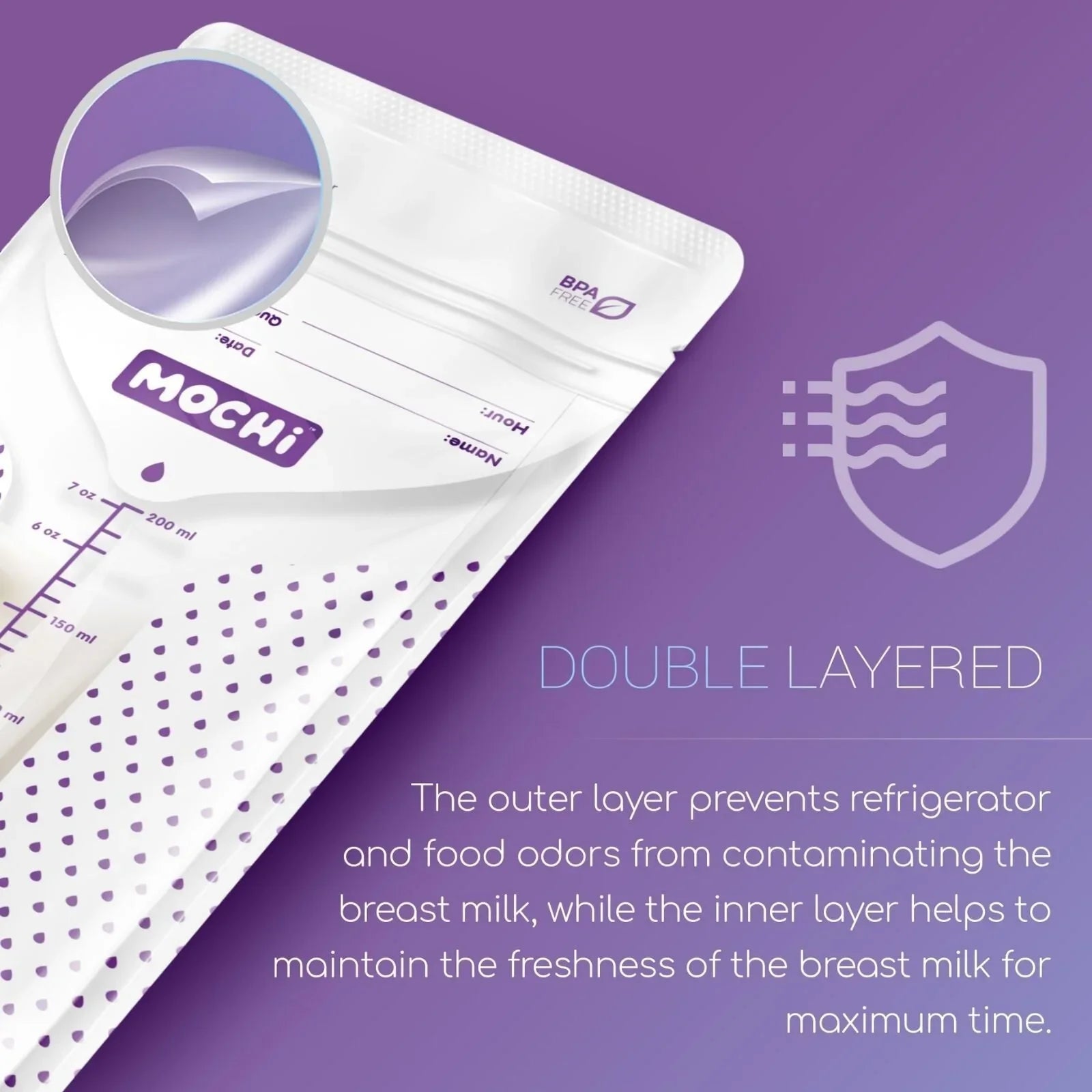 Mochi Breastmilk Storage Bags 50 pcs - mezetto ebebek ebebek