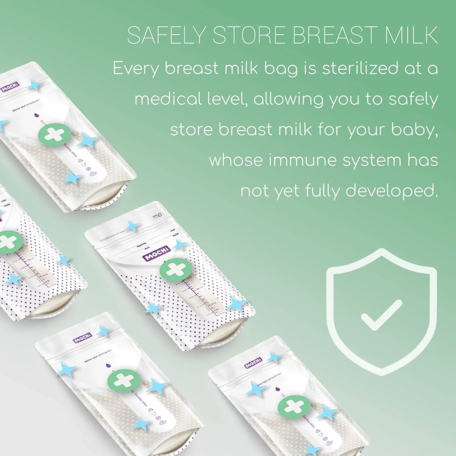 Mochi Breastmilk Storage Bags 50 pcs - mezetto ebebek ebebek