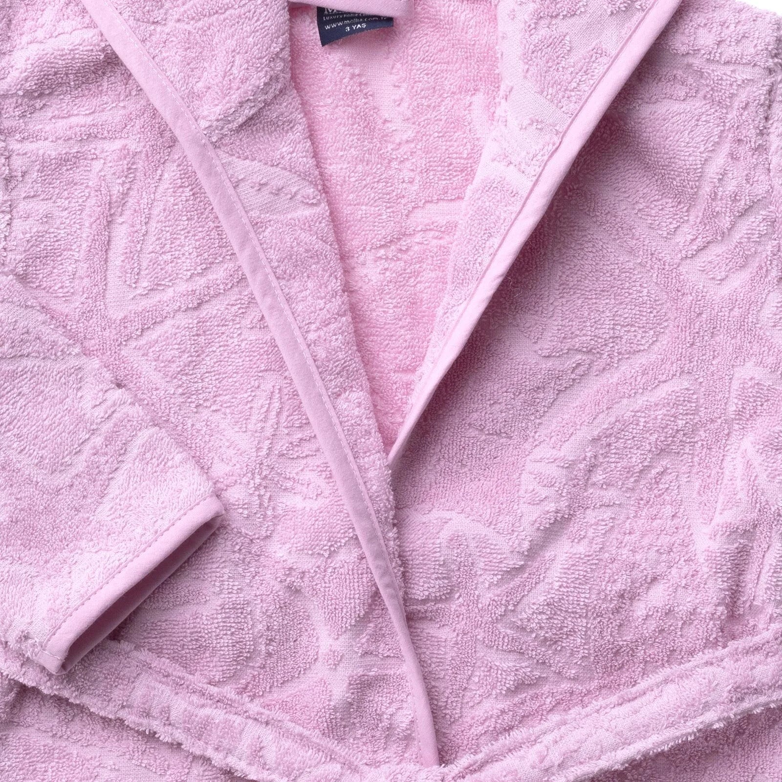 Mollia Baby Girl Bathrobe - Pink - mezetto ebebek ebebek