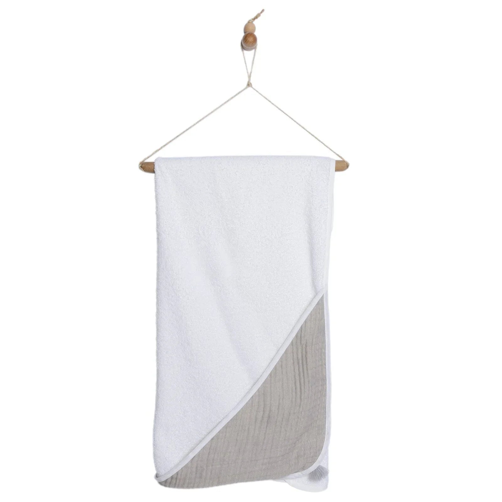 Mollia Baby Towel - Grey - mezetto ebebek ebebek