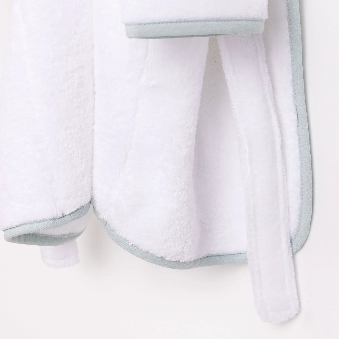 Mollia Boy Baby Bathrobe - White - mezetto ebebek ebebek
