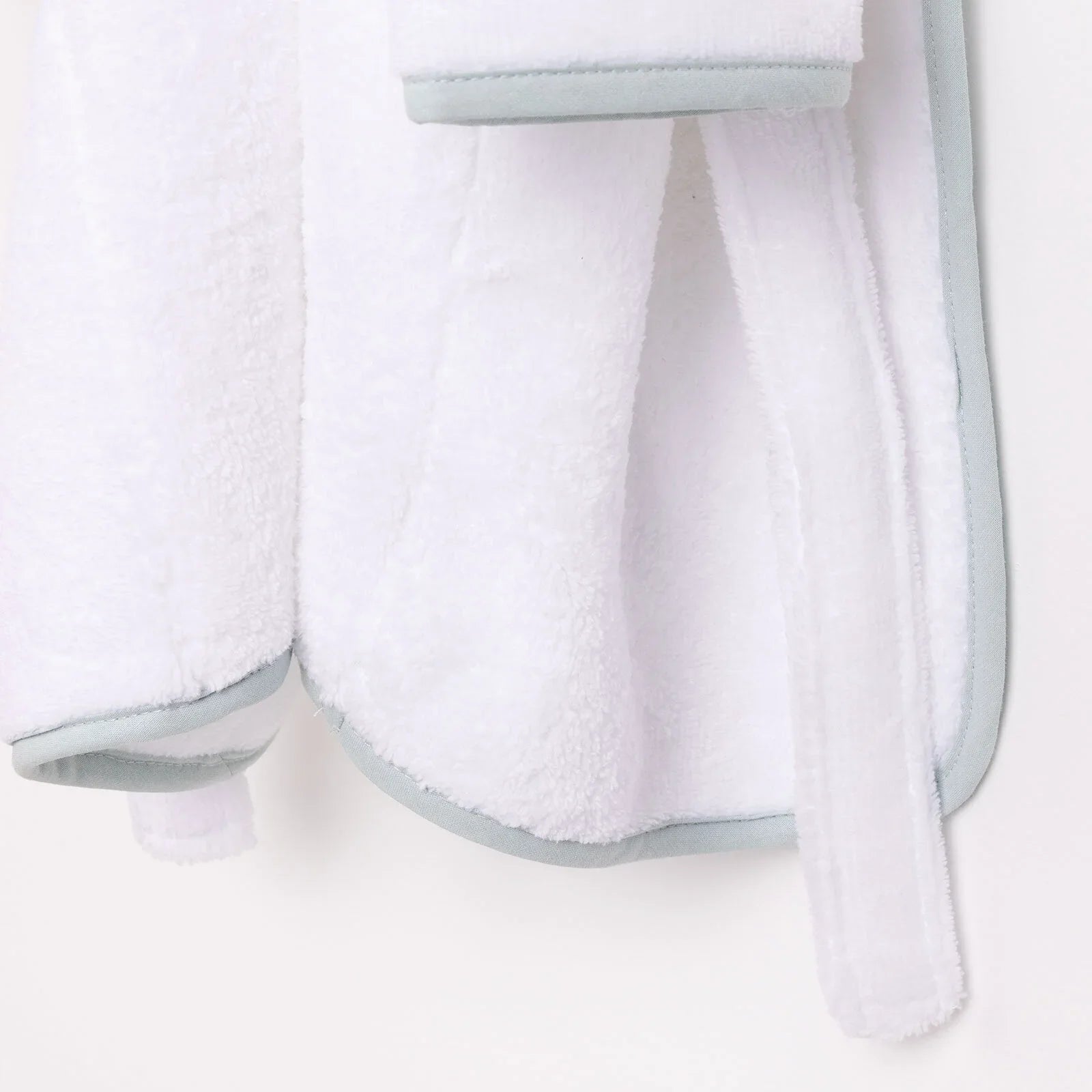 Mollia Boy Baby Bathrobe - White - mezetto ebebek ebebek