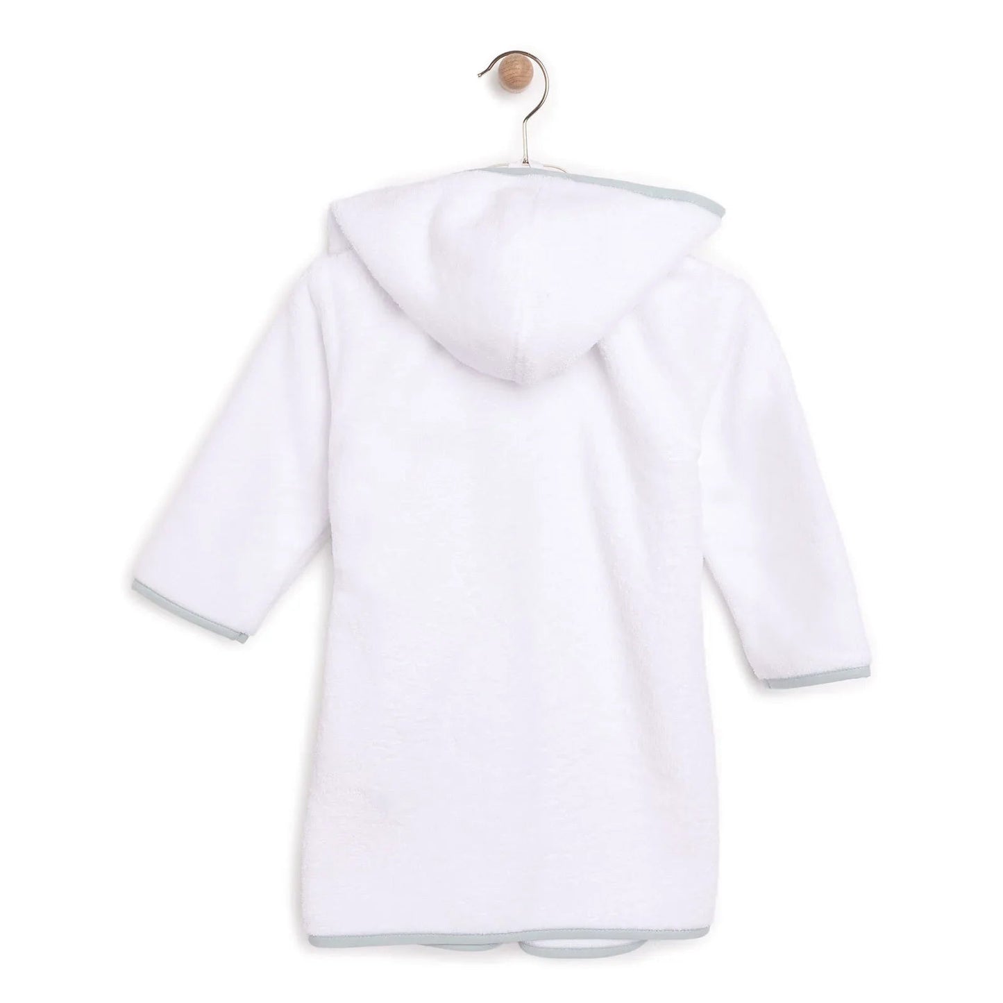 Mollia Boy Baby Bathrobe - White - mezetto ebebek ebebek