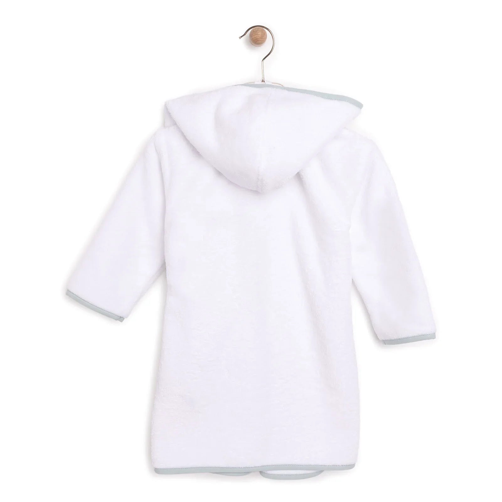 Mollia Boy Baby Bathrobe - White - mezetto ebebek ebebek