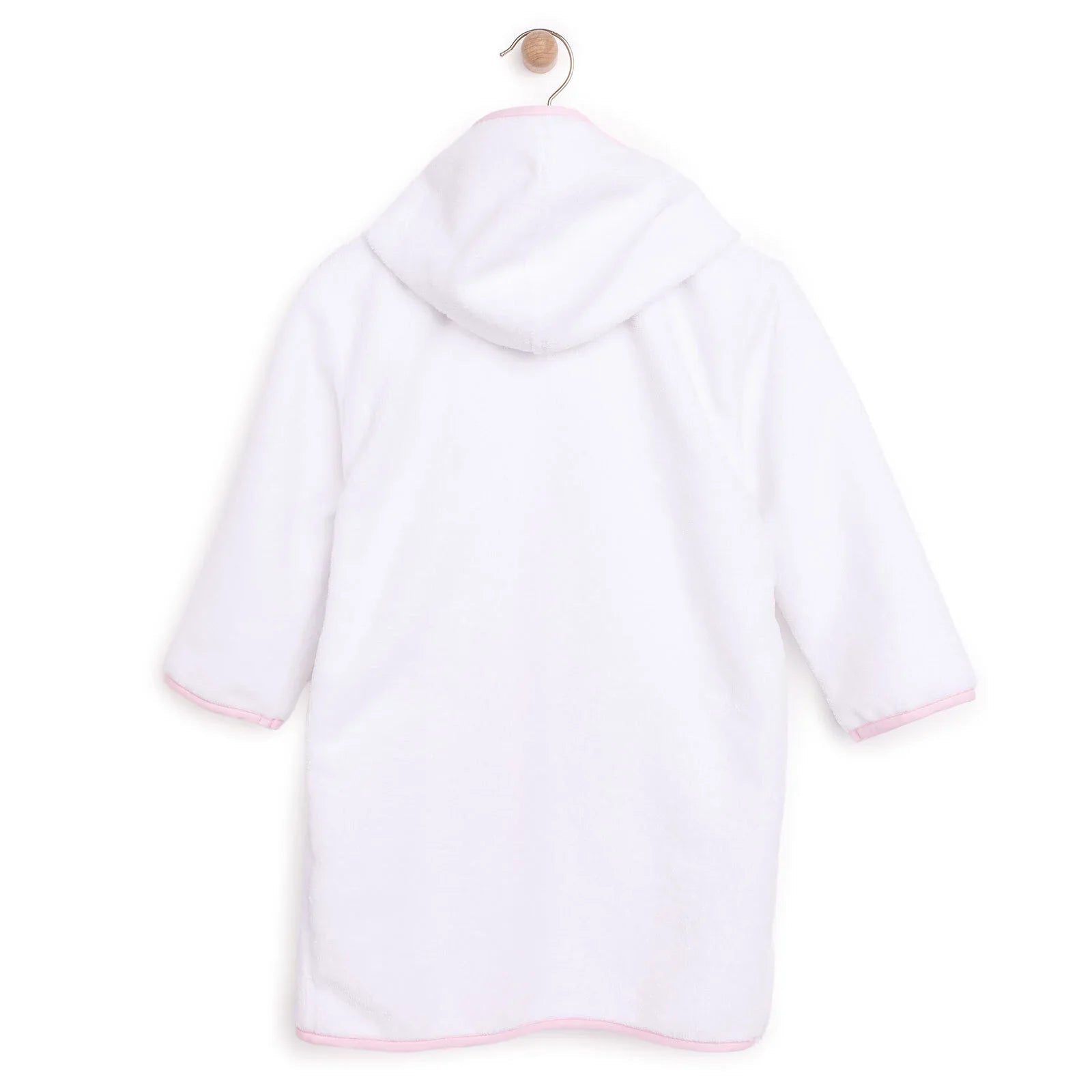 Mollia Girl Baby Bathrobe - White - mezetto ebebek ebebek