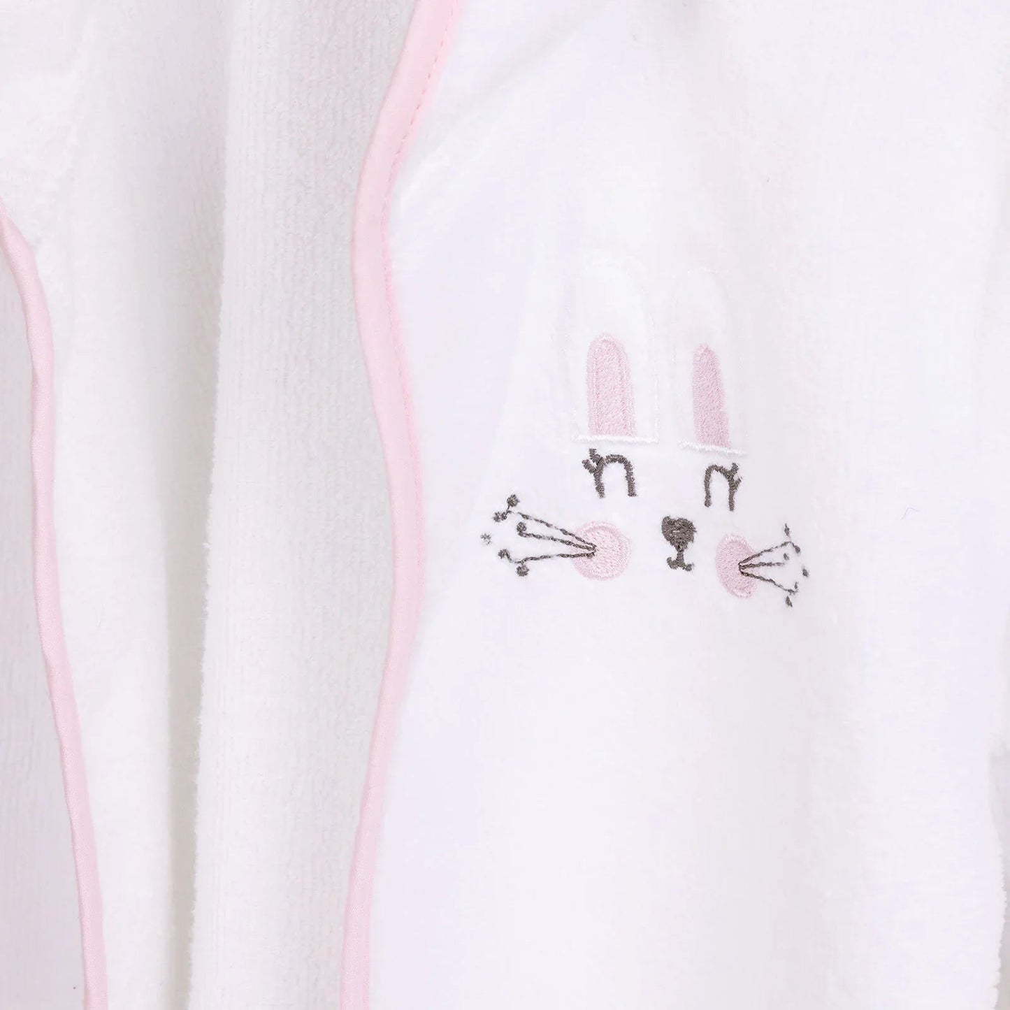 Mollia Girl Baby Bathrobe - White - mezetto ebebek ebebek
