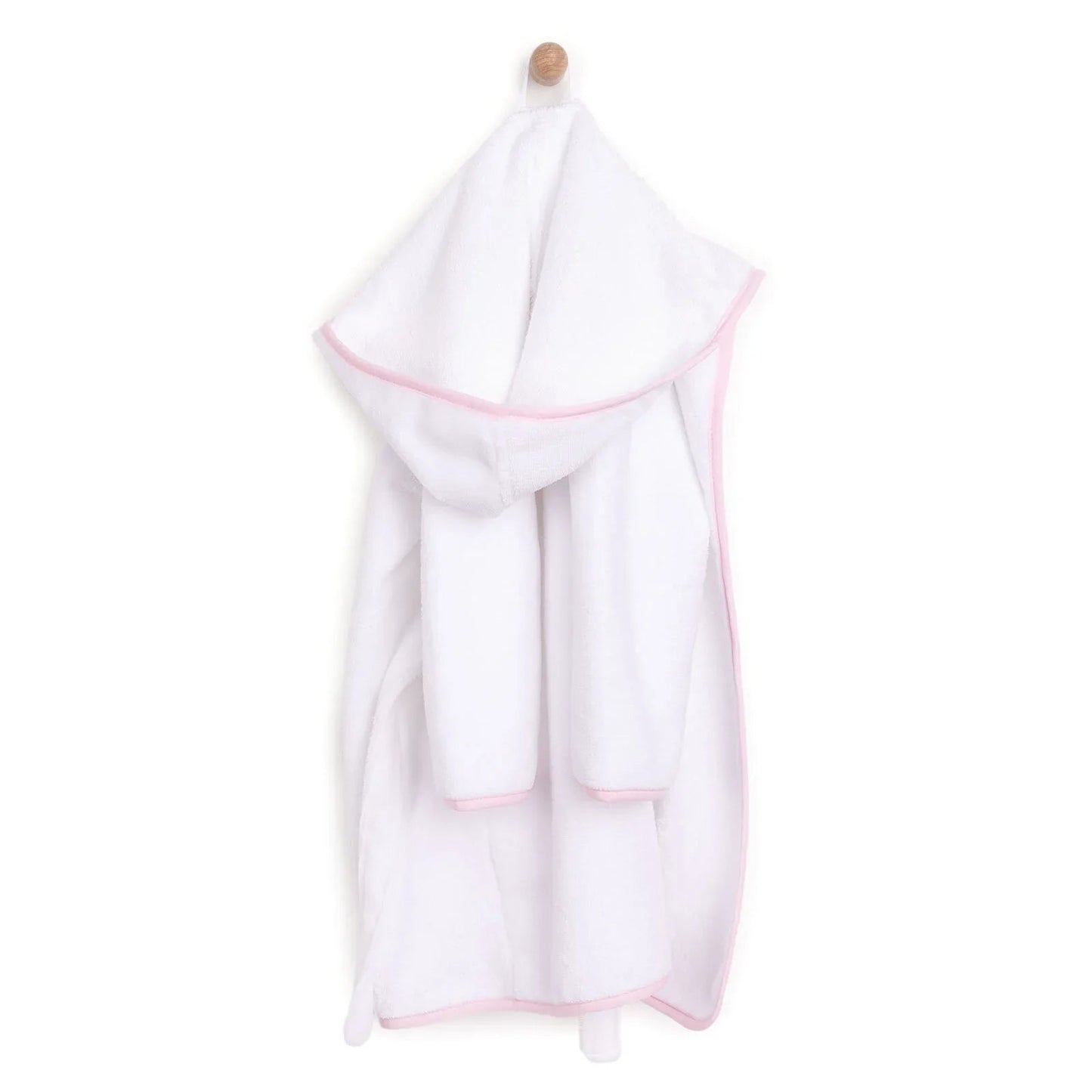 Mollia Girl Baby Bathrobe - White - mezetto ebebek ebebek