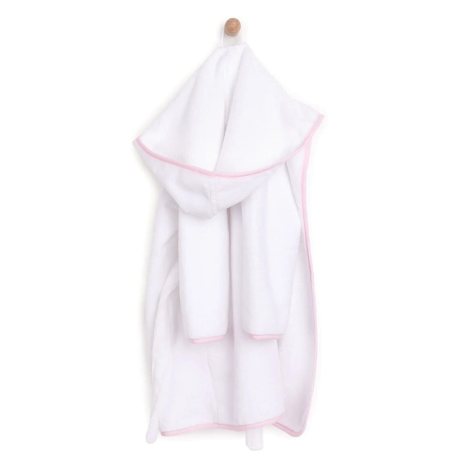 Mollia Girl Baby Bathrobe - White - mezetto ebebek ebebek