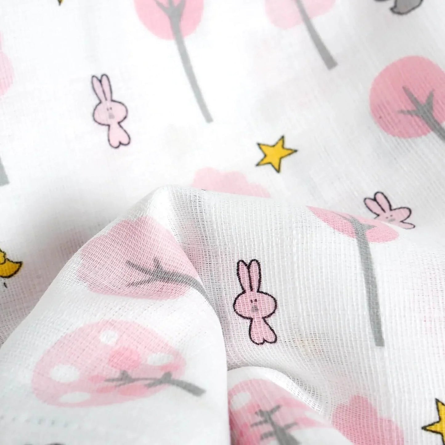 Mollia Square Muslin Blanket - Light Pink - mezetto ebebek ebebek