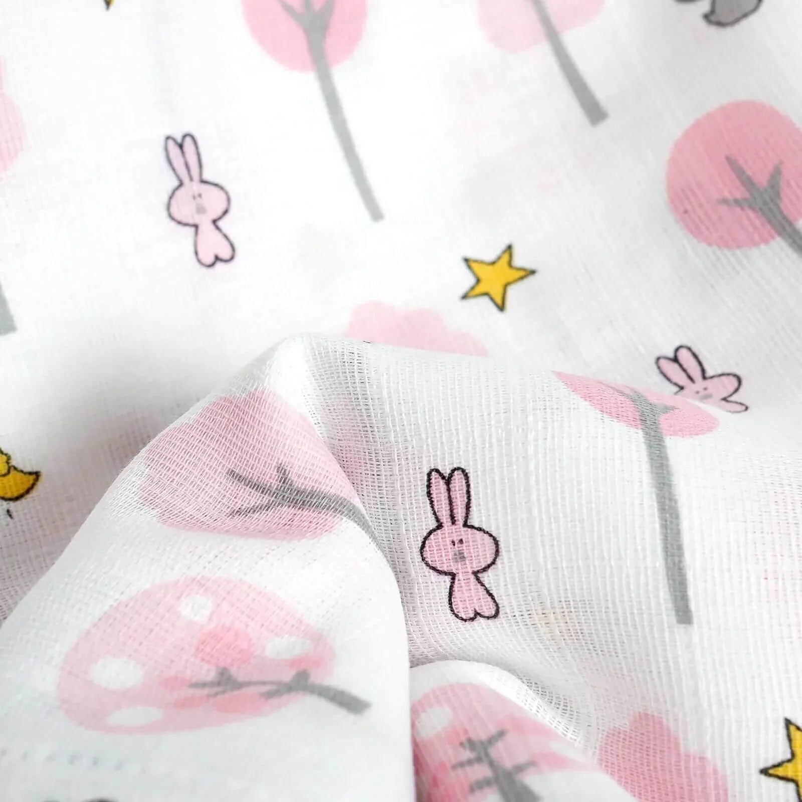 Mollia Square Muslin Blanket - Light Pink - mezetto ebebek ebebek