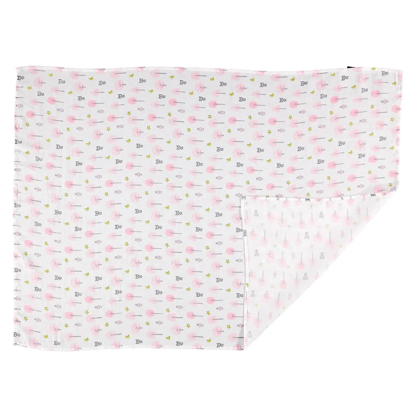 Mollia Square Muslin Blanket - Light Pink - mezetto ebebek ebebek