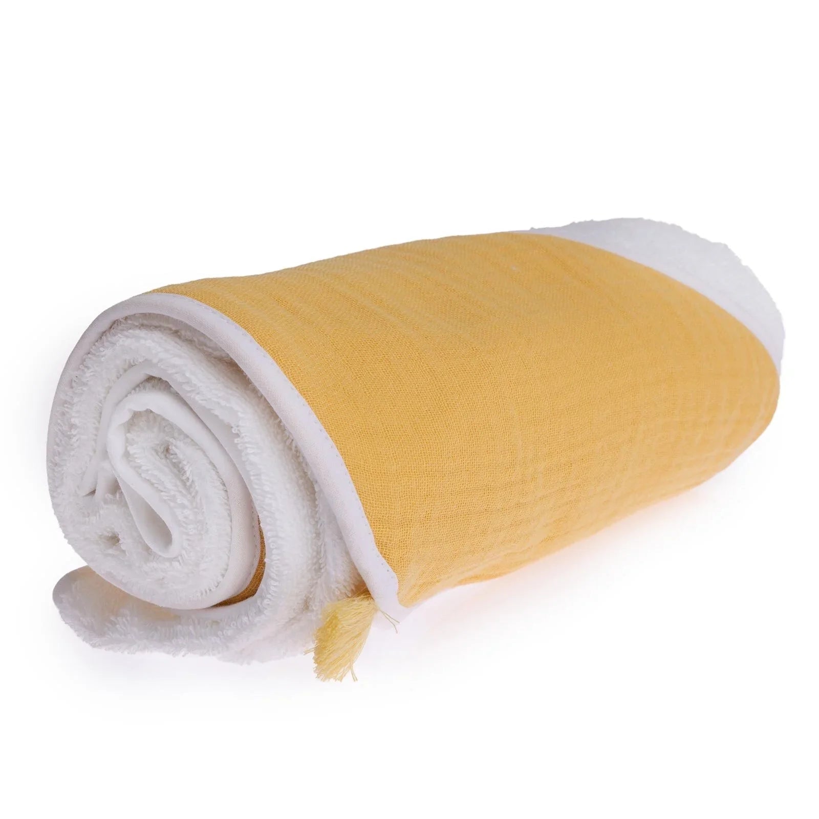 Mollia Unisex Baby Towel - Yellow - mezetto ebebek ebebek