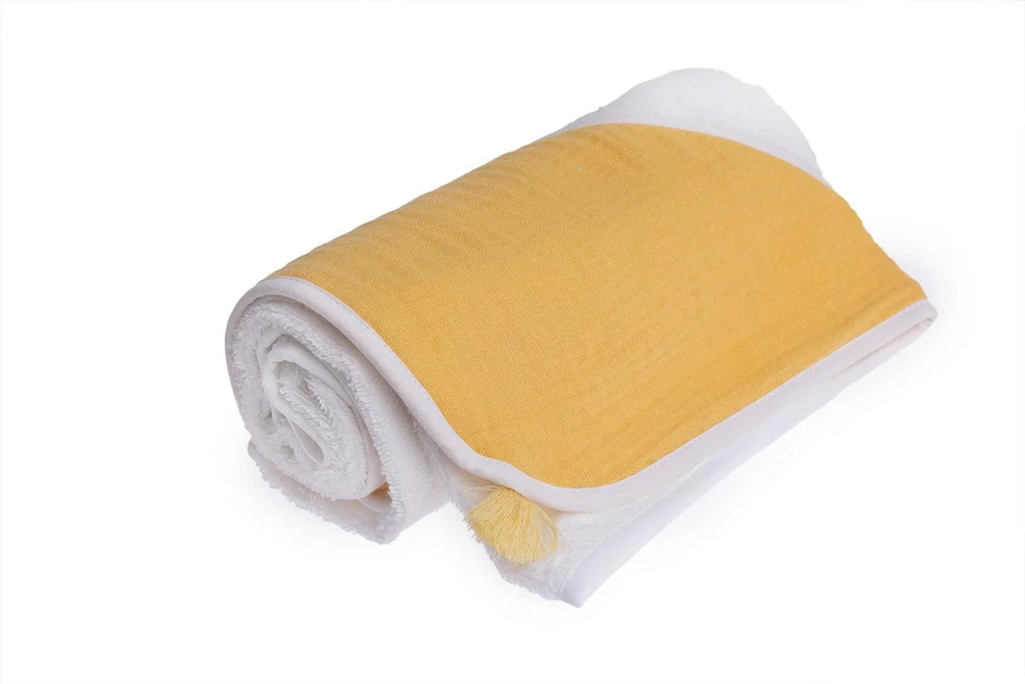 Mollia Unisex Baby Towel - Yellow - mezetto ebebek ebebek