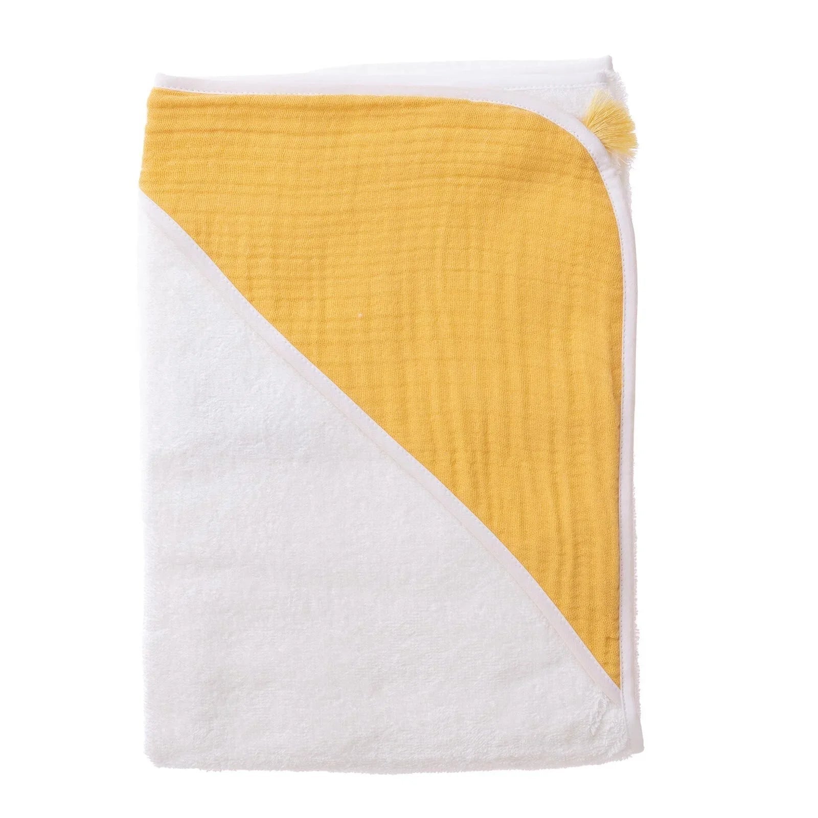Mollia Unisex Baby Towel - Yellow - mezetto ebebek ebebek