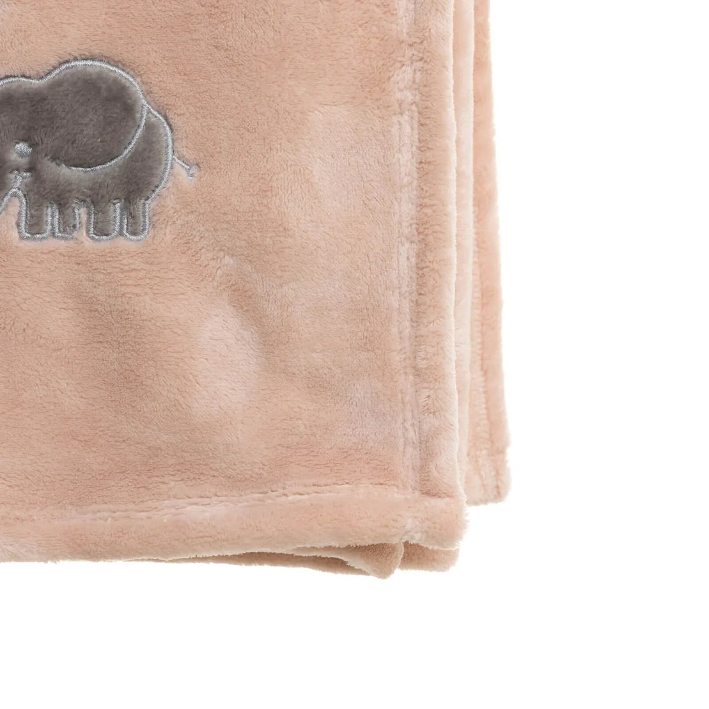 Mollia Welsoft Embroidered Baby Girl Blanket 80x100cm - Pink - mezetto ebebek ebebek