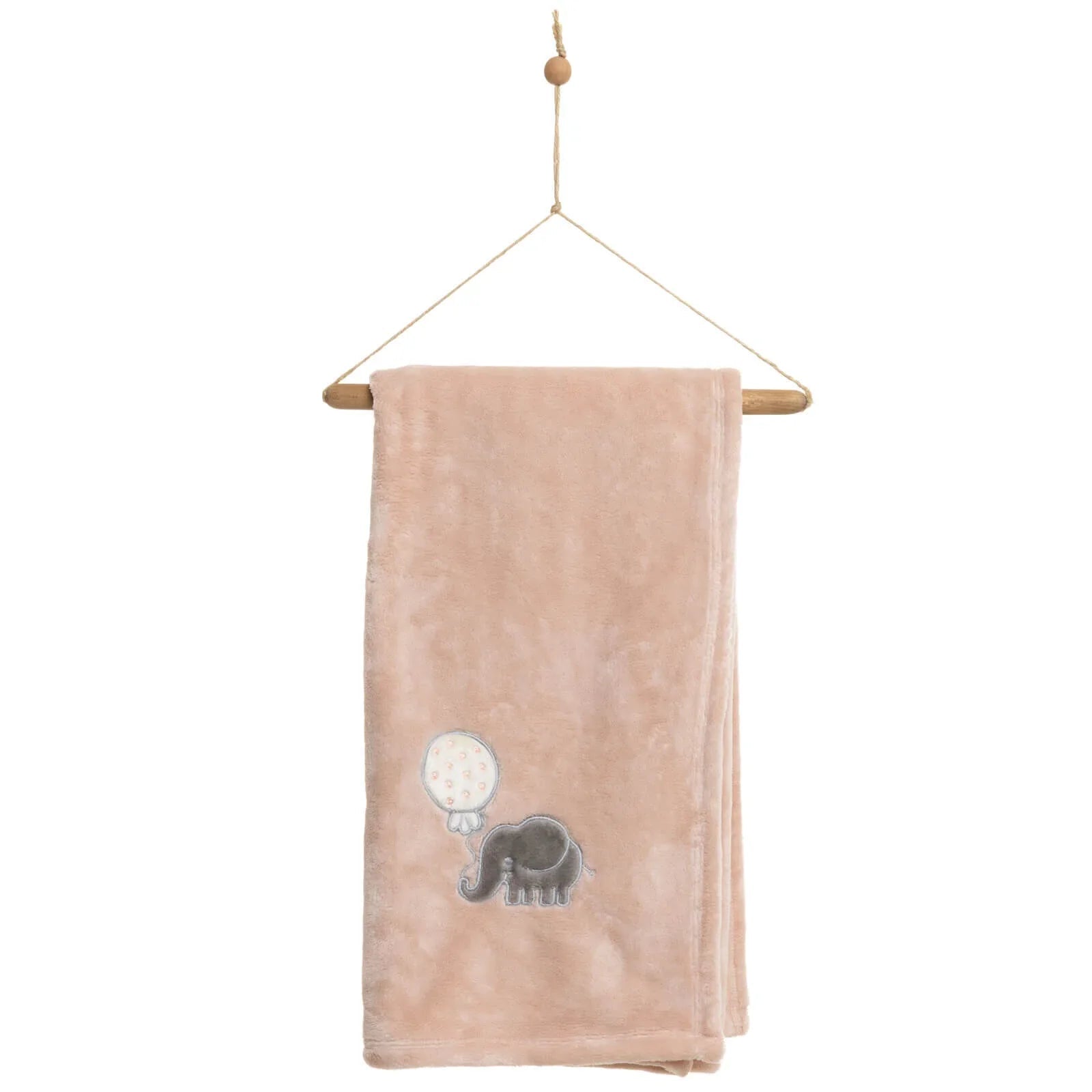 Mollia Welsoft Embroidered Baby Girl Blanket 80x100cm - Pink - mezetto ebebek ebebek