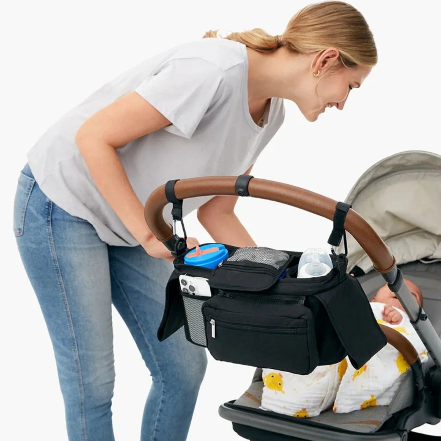 Momcozy All - in - One Stroller Organizer - Black - mezetto ebebek ebebek