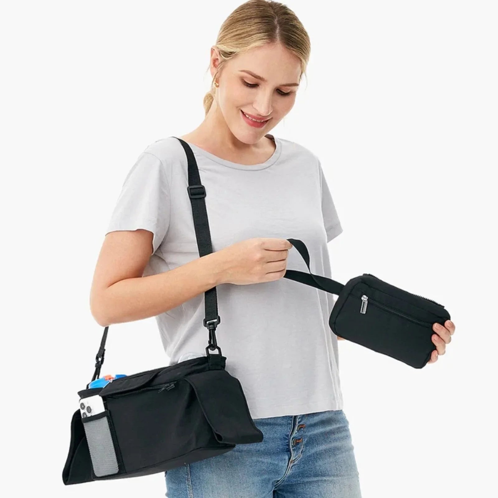 Momcozy All - in - One Stroller Organizer - Black - mezetto ebebek ebebek