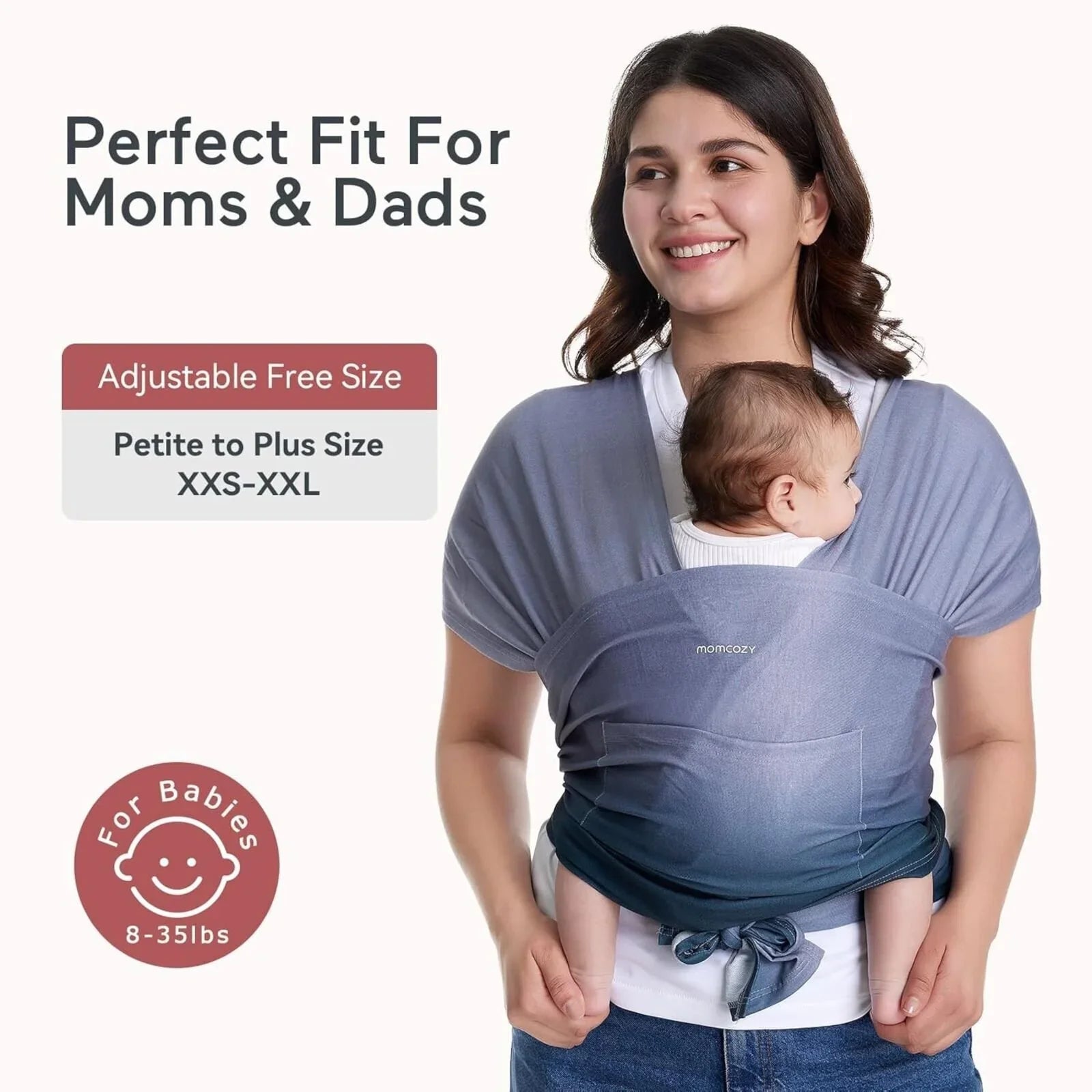 Momcozy Baby Carrier - Gradient Blue - mezetto ebebek ebebek