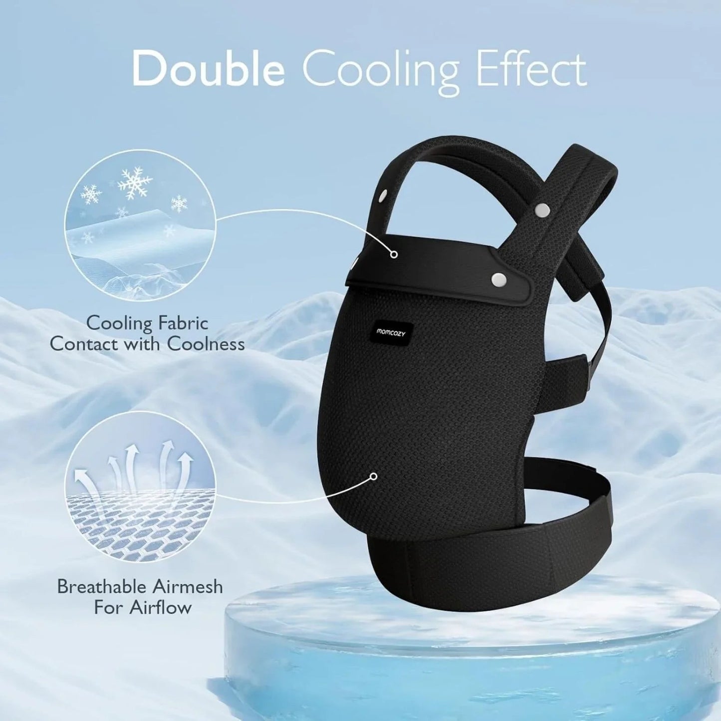 Momcozy Baby Carrier Newborn to Toddler Air Mesh - Black - mezetto ebebek ebebek