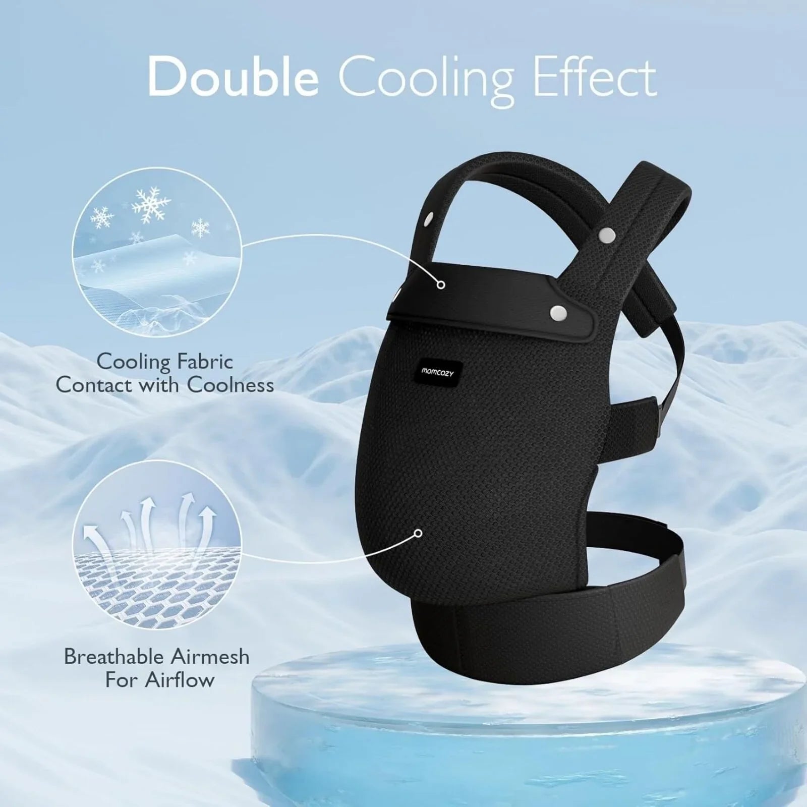Momcozy Baby Carrier Newborn to Toddler Air Mesh - Black - mezetto ebebek ebebek