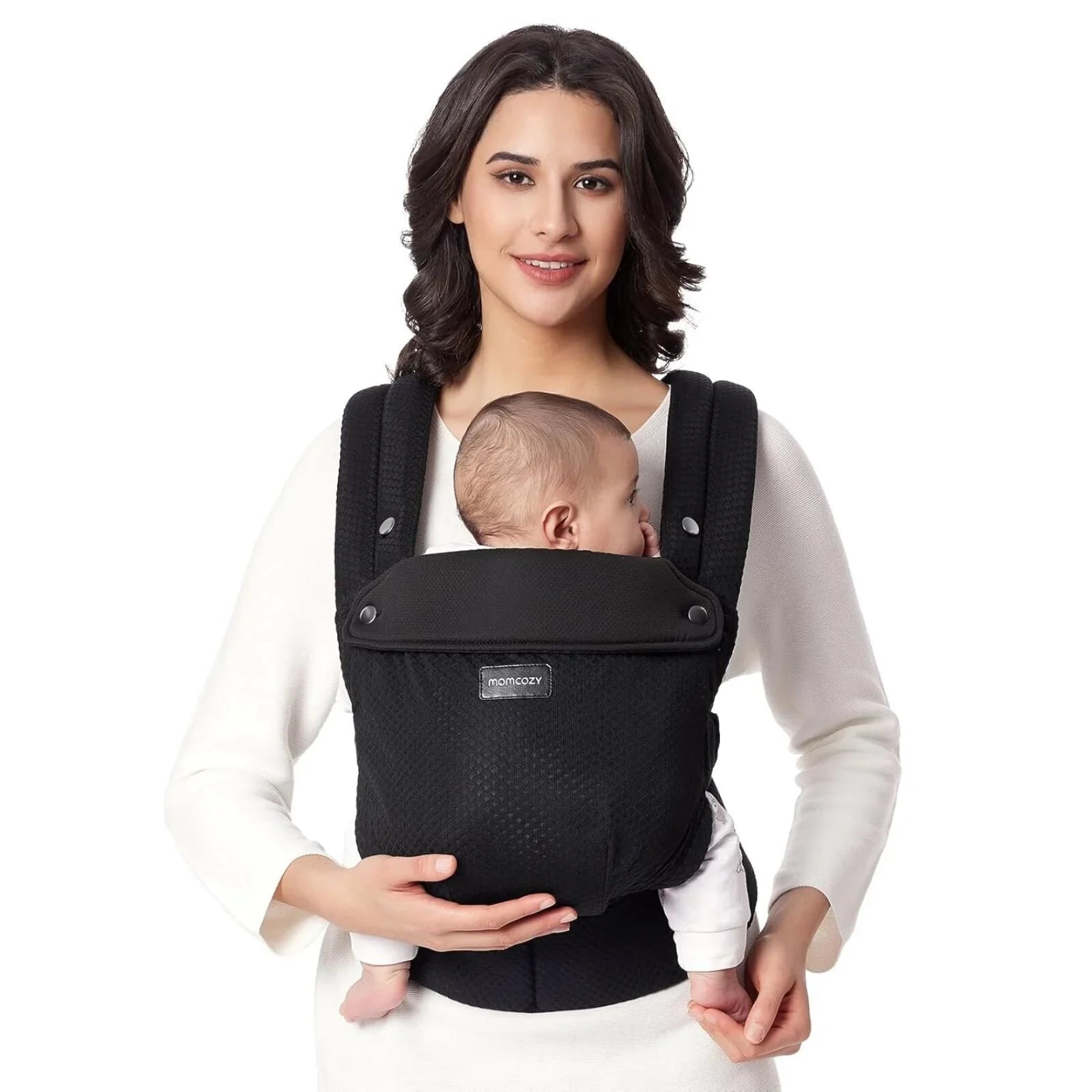 Momcozy Baby Carrier Newborn to Toddler Air Mesh - Black - mezetto ebebek ebebek