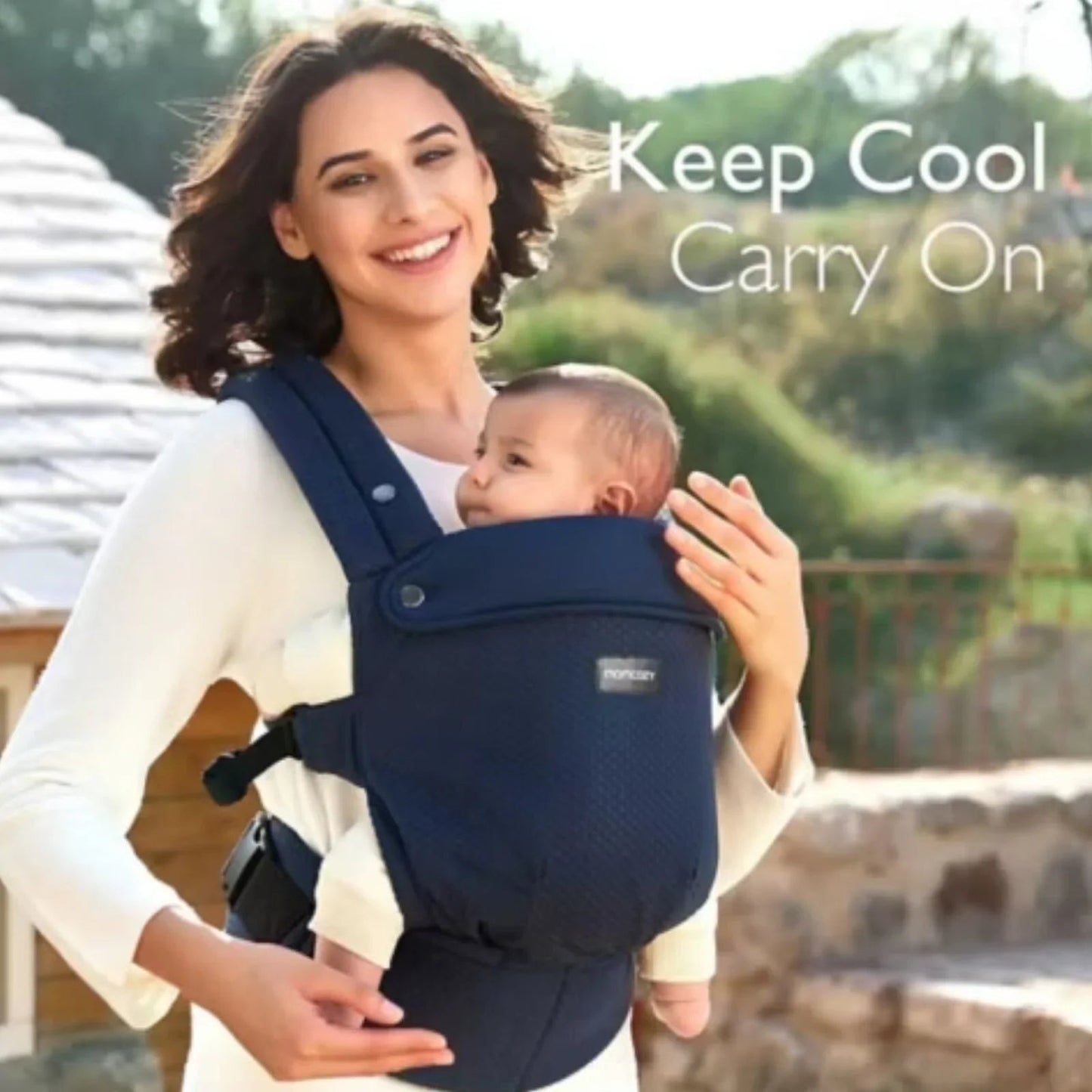 Momcozy Baby Carrier Newborn to Toddler Air Mesh - Blue - mezetto ebebek ebebek